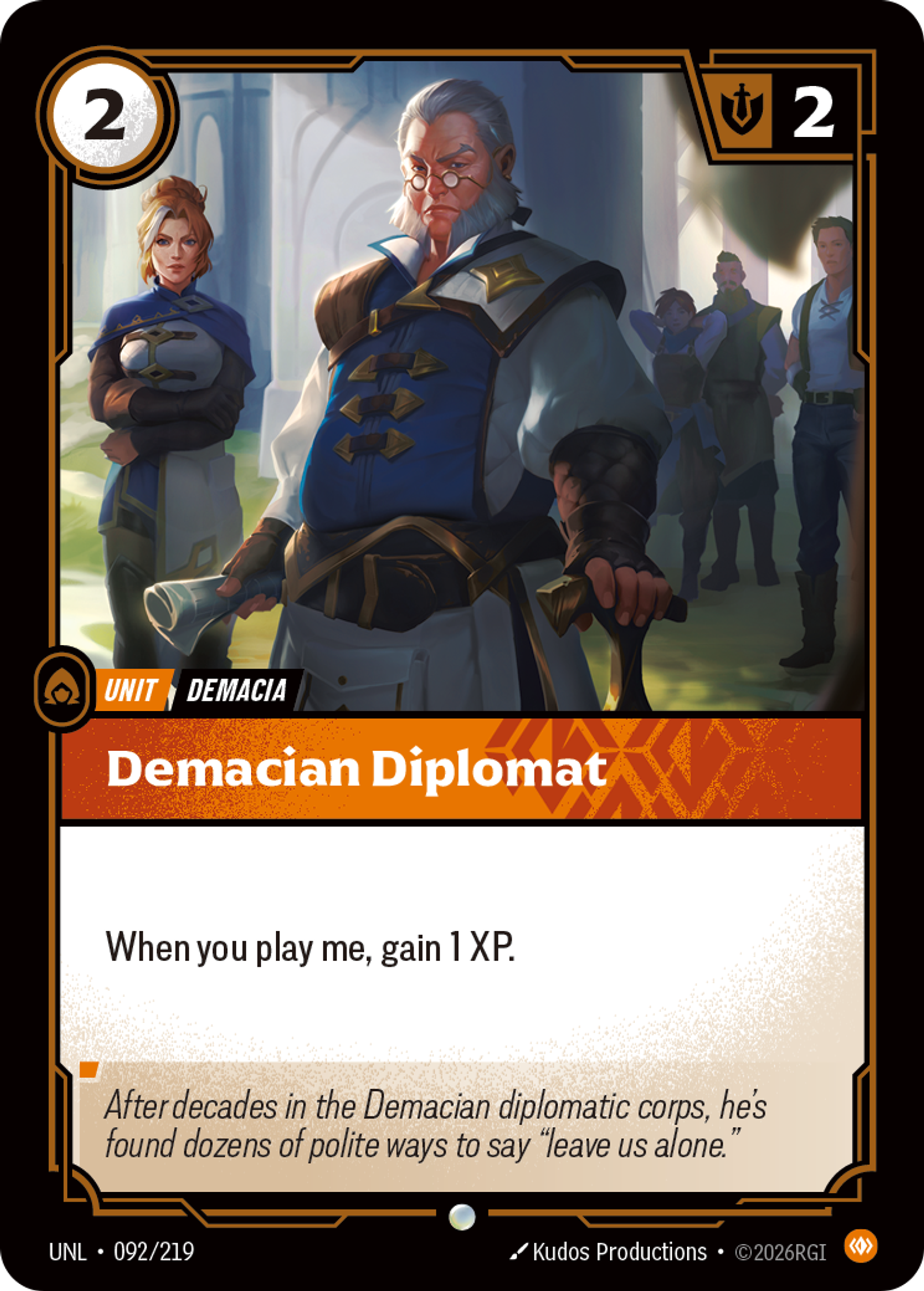 Demacian Diplomat — Unleashed — Riftbound