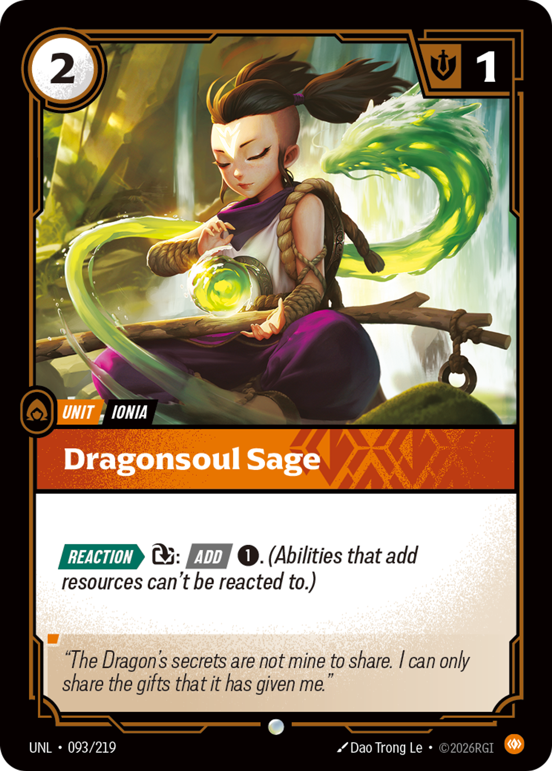 Dragonsoul Sage — Unleashed — Riftbound
