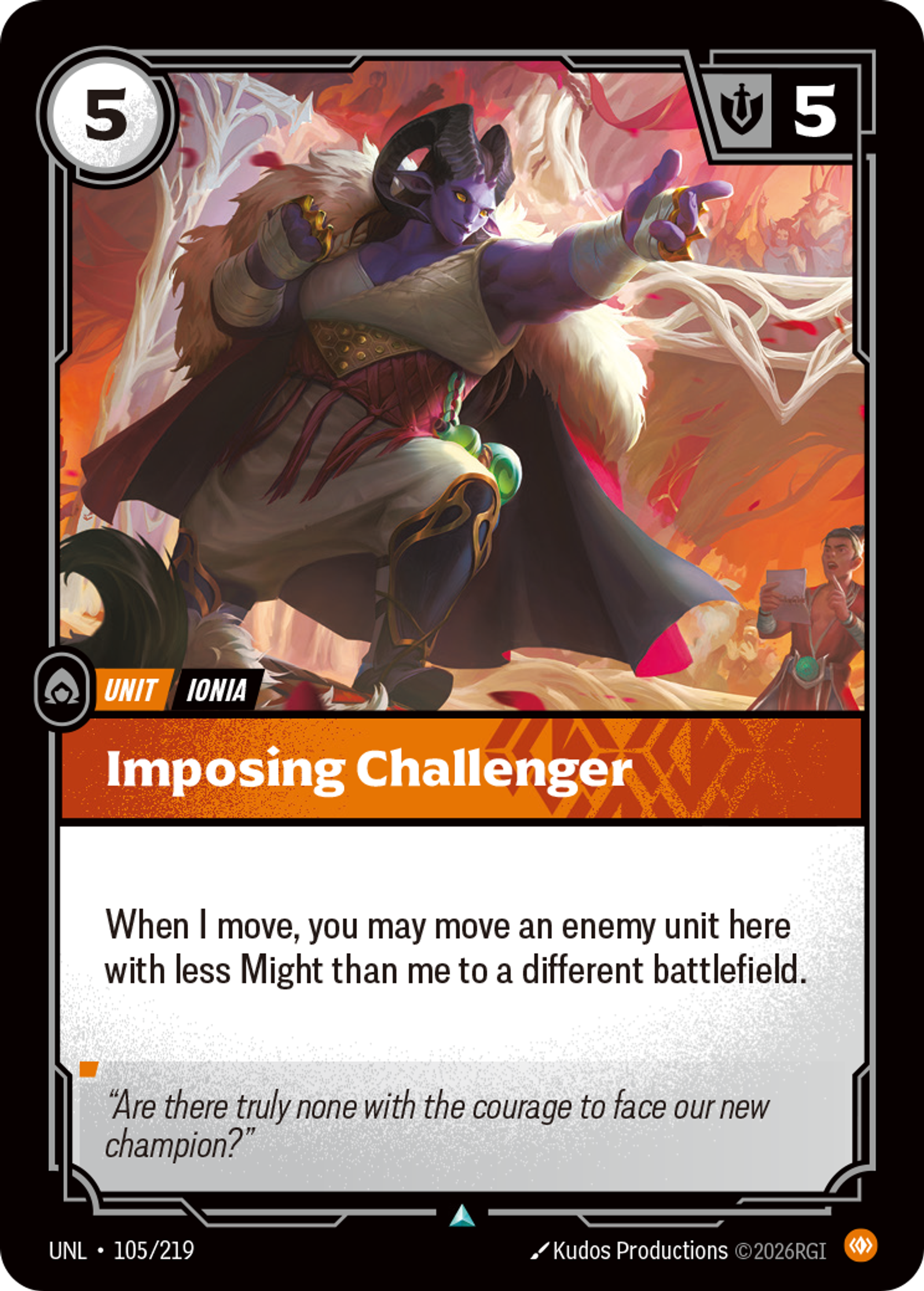 Imposing Challenger — Unleashed — Riftbound
