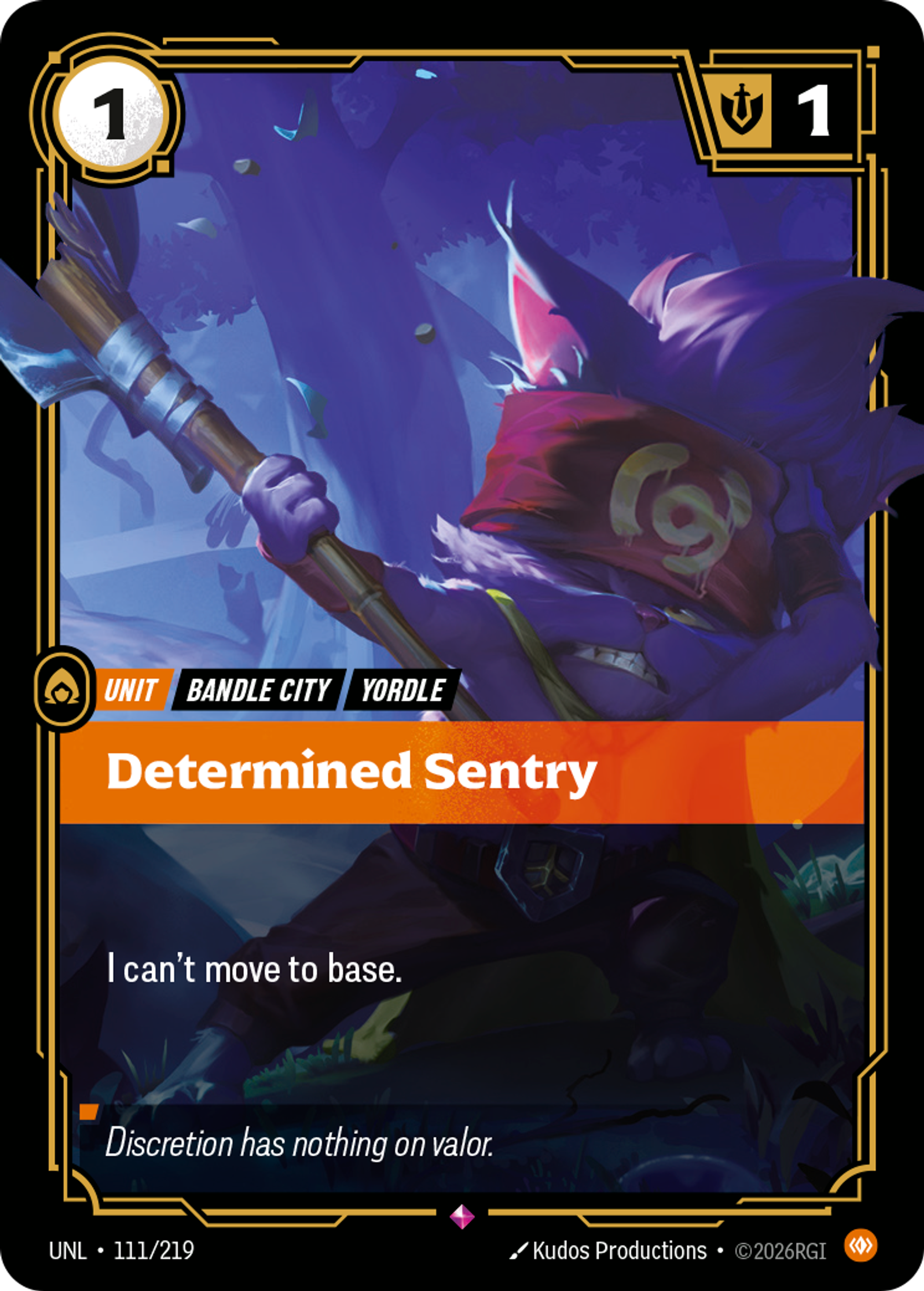 Determined Sentry — Unleashed — Riftbound