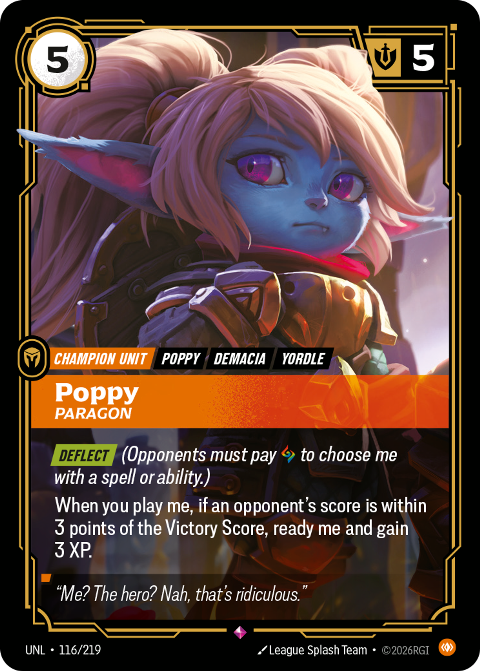 Poppy - Paragon — Unleashed — Riftbound: League of Legends TCG