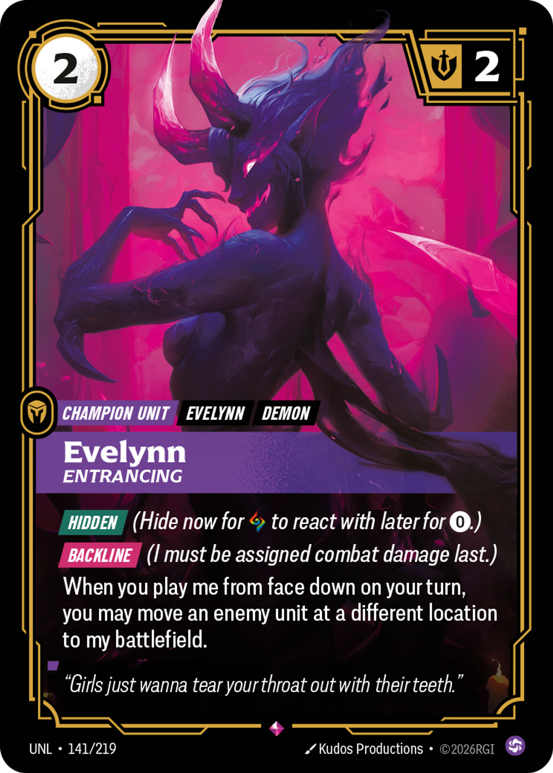 Evelynn - Entrancing — Unleashed — Riftbound
