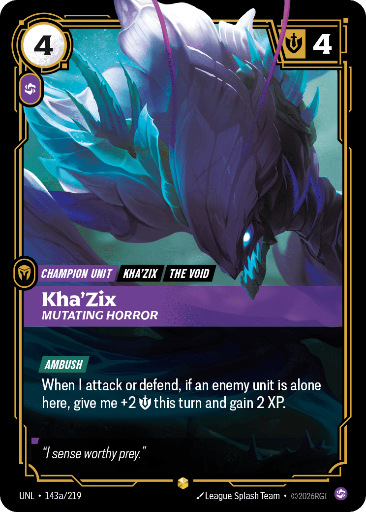 Kha'Zix - Mutating Horror (Alternate Art) — Unleashed — Riftbound