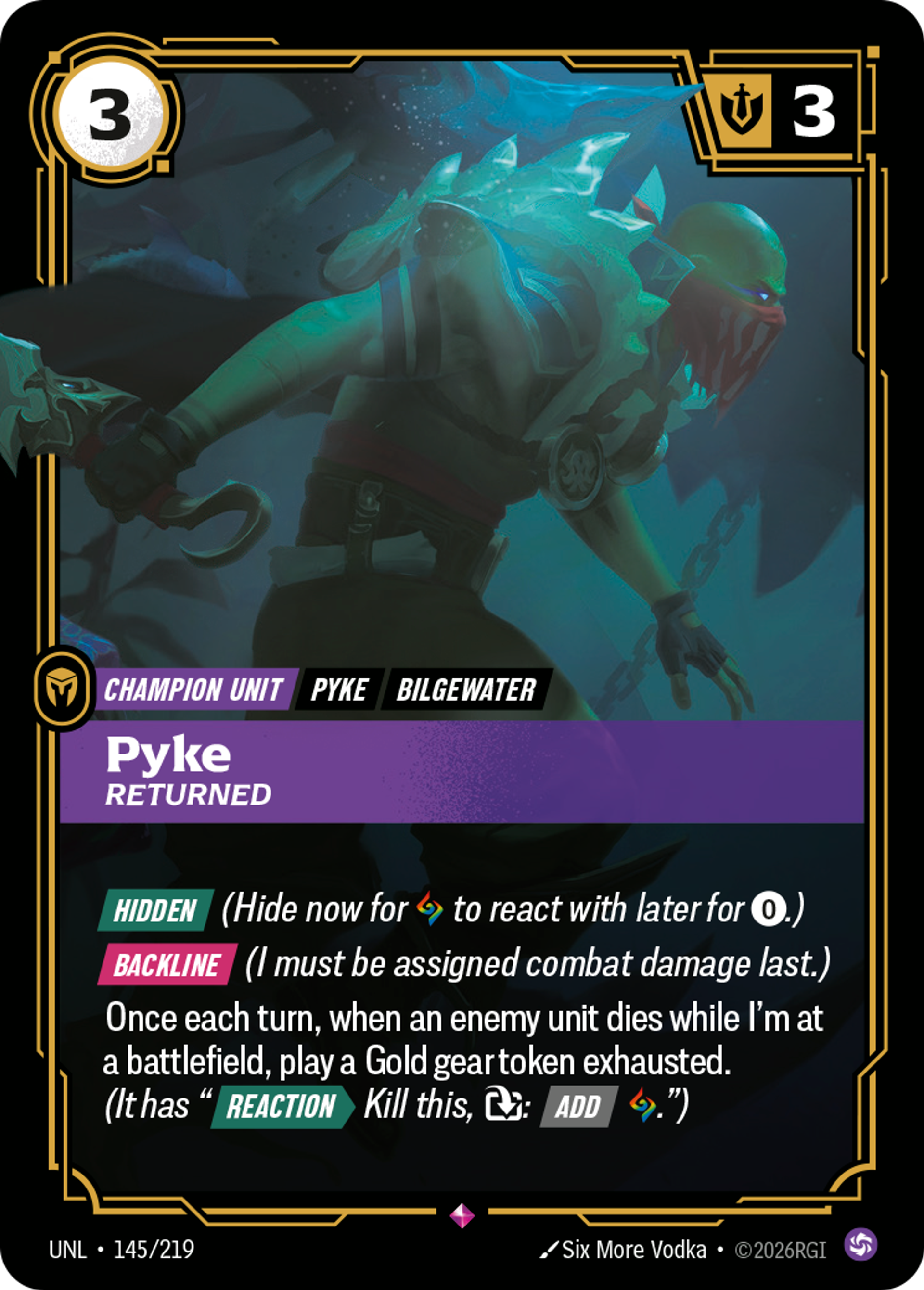Pyke - Returned — Unleashed — Riftbound: League of Legends TCG