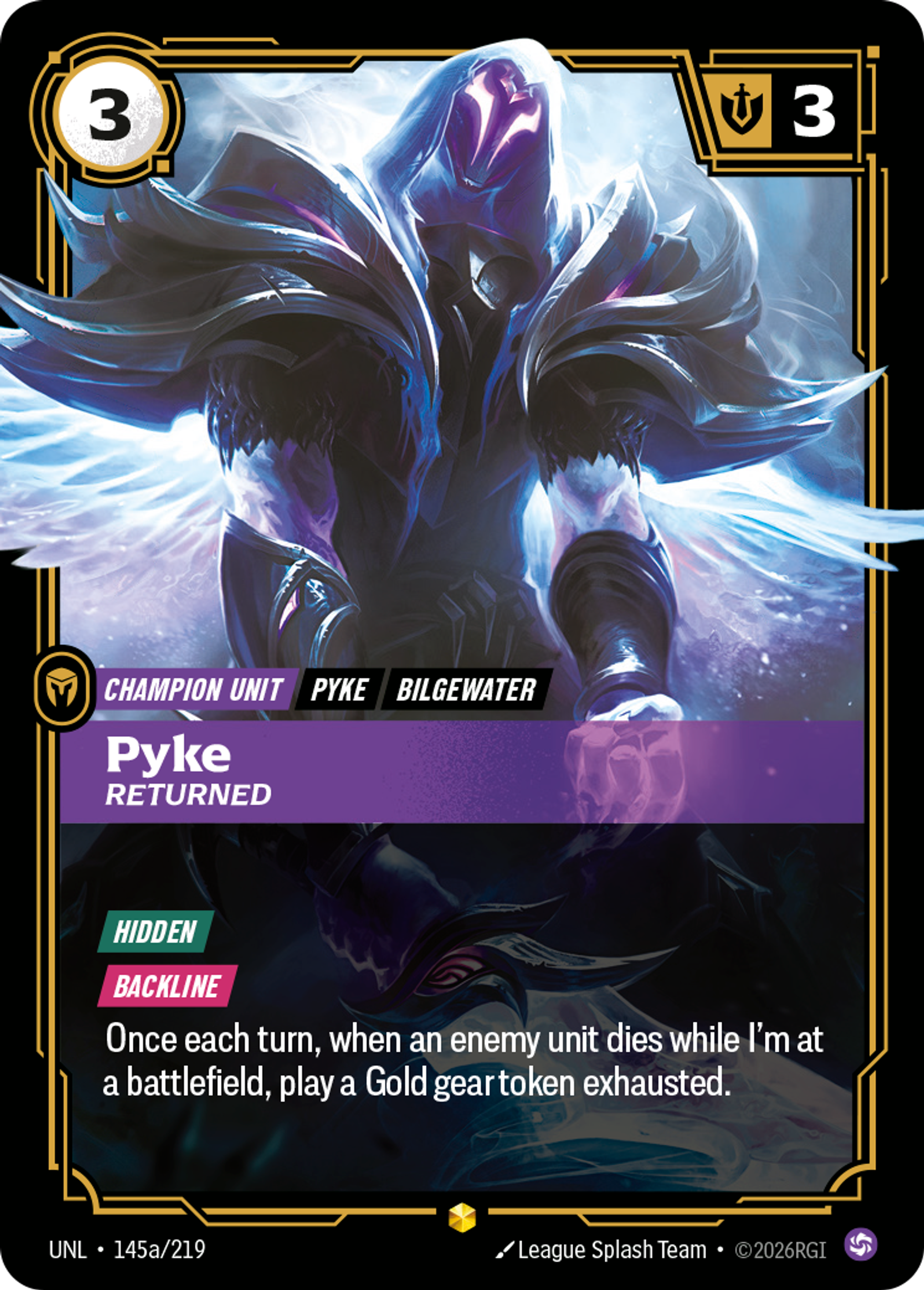 Pyke - Returned (Alternate Art) — Unleashed — Riftbound