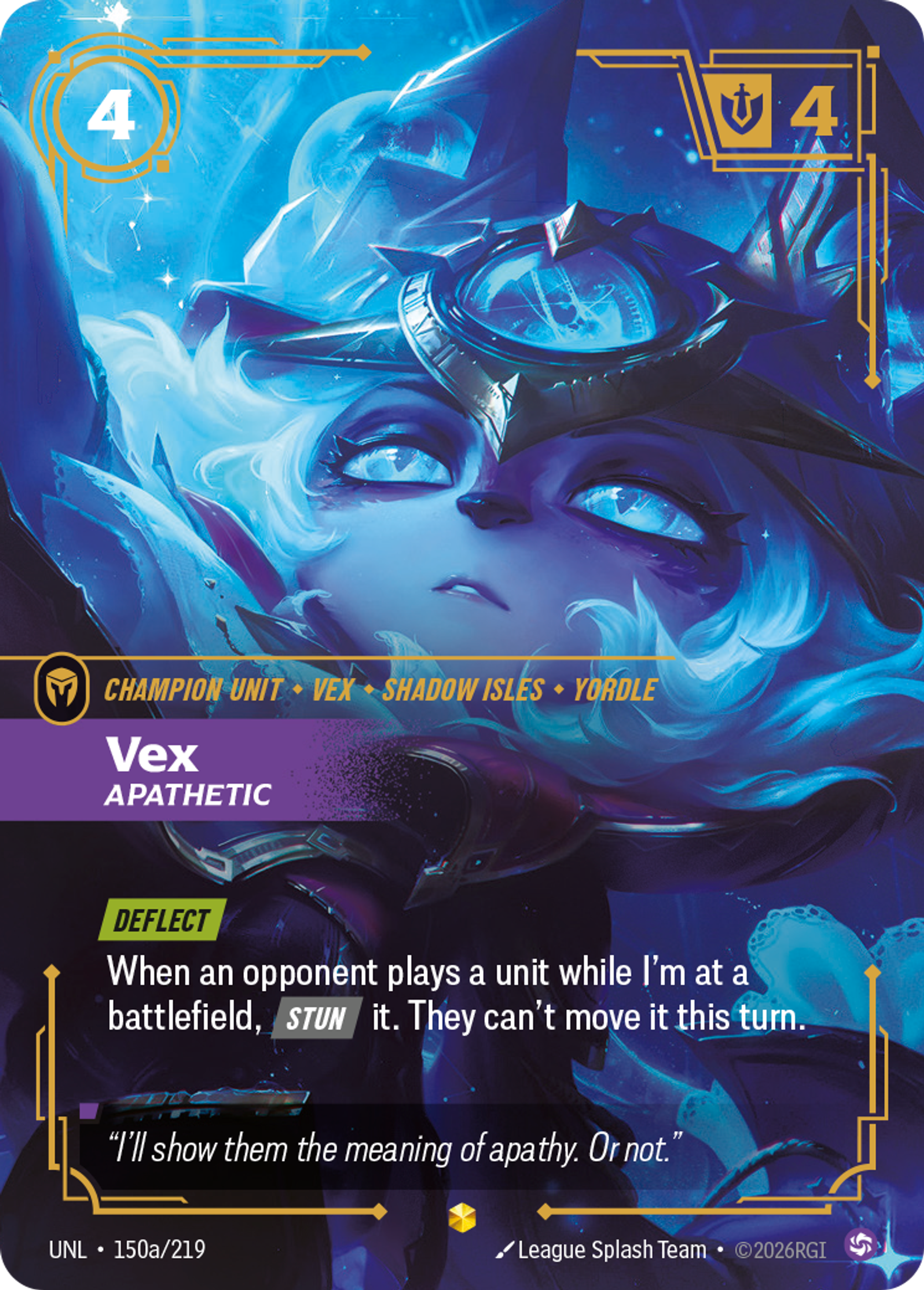 Vex - Apathetic (Alternate Art) — Unleashed — Riftbound