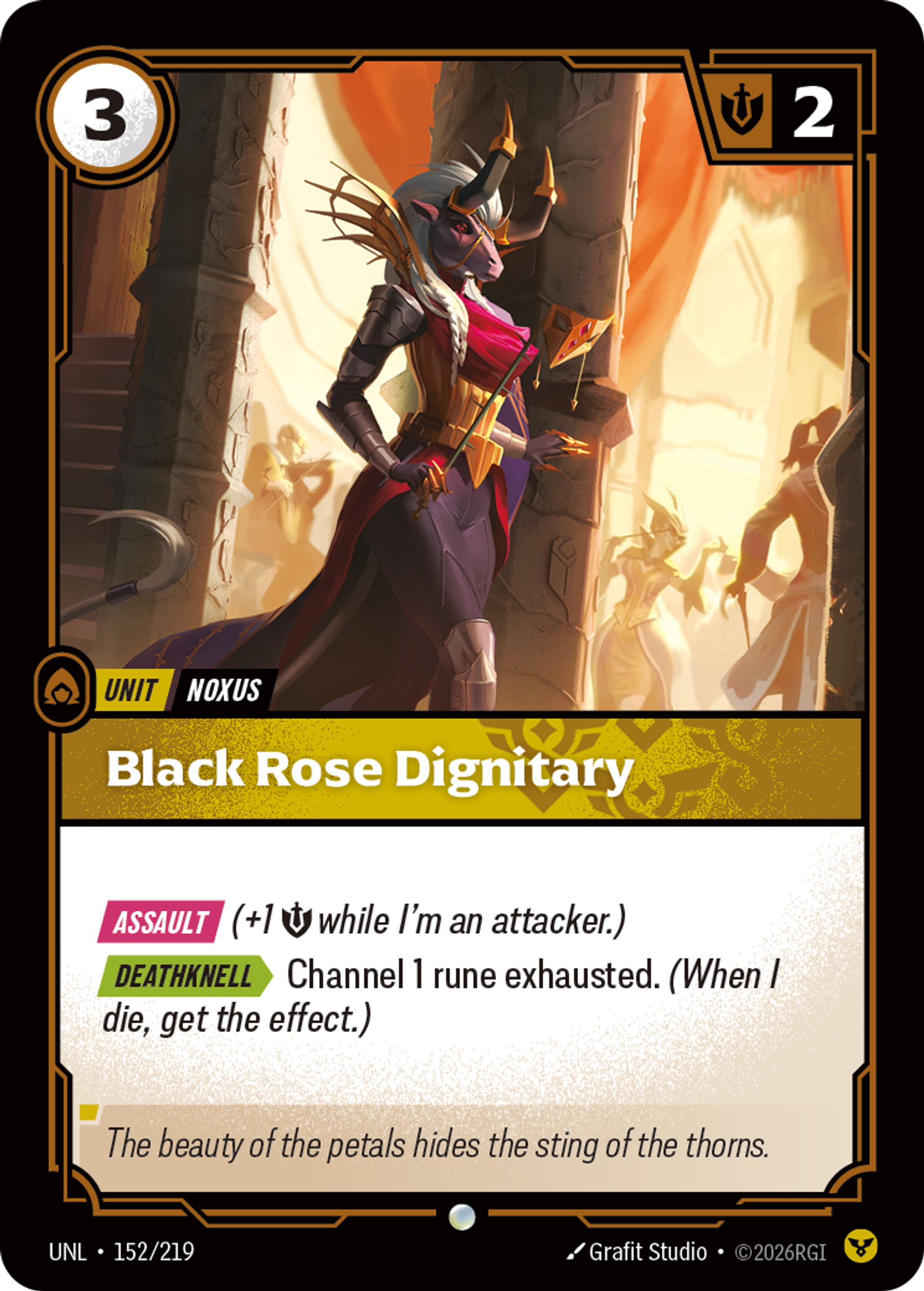 Black Rose Dignitary — Unleashed — Riftbound