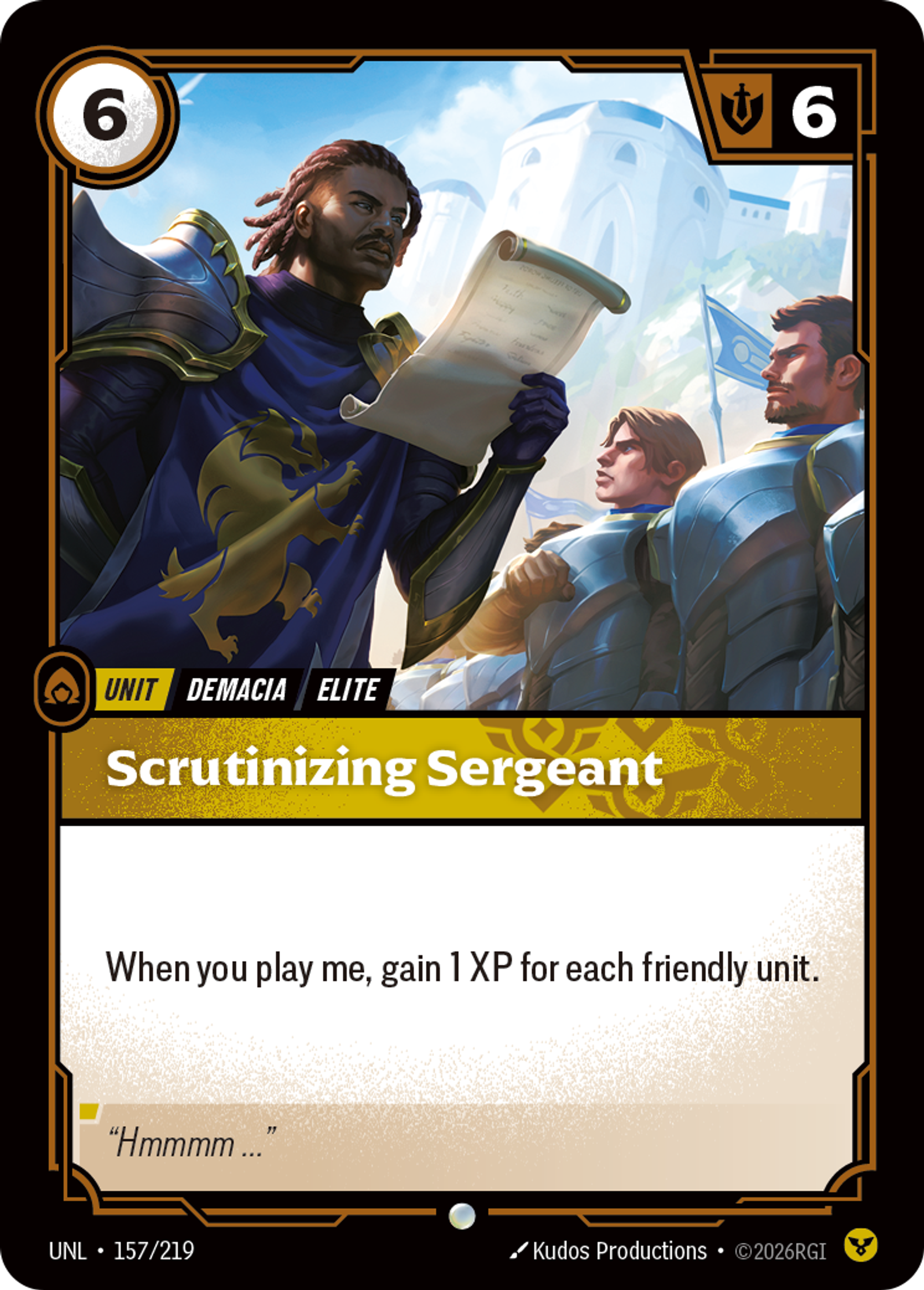 Scrutinizing Sergeant — Unleashed — Riftbound