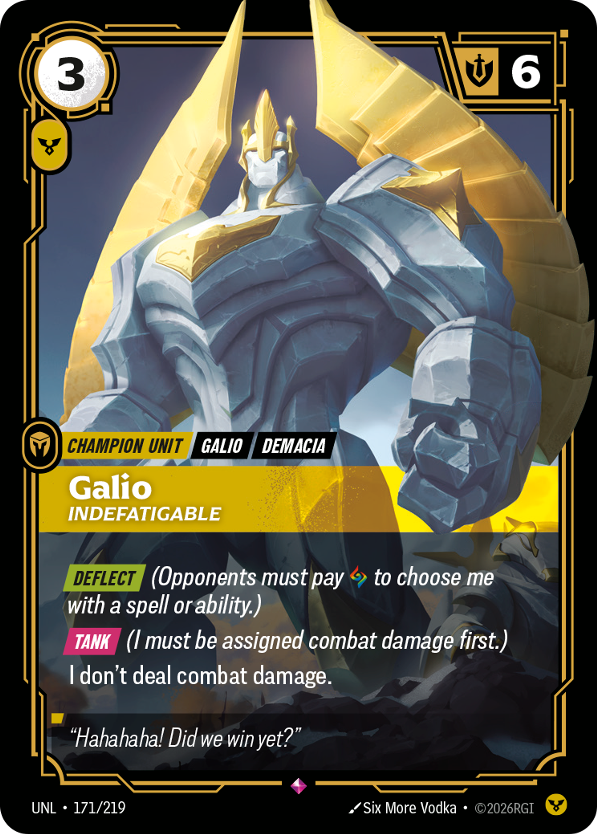 Galio - Indefatigable — Unleashed — Riftbound