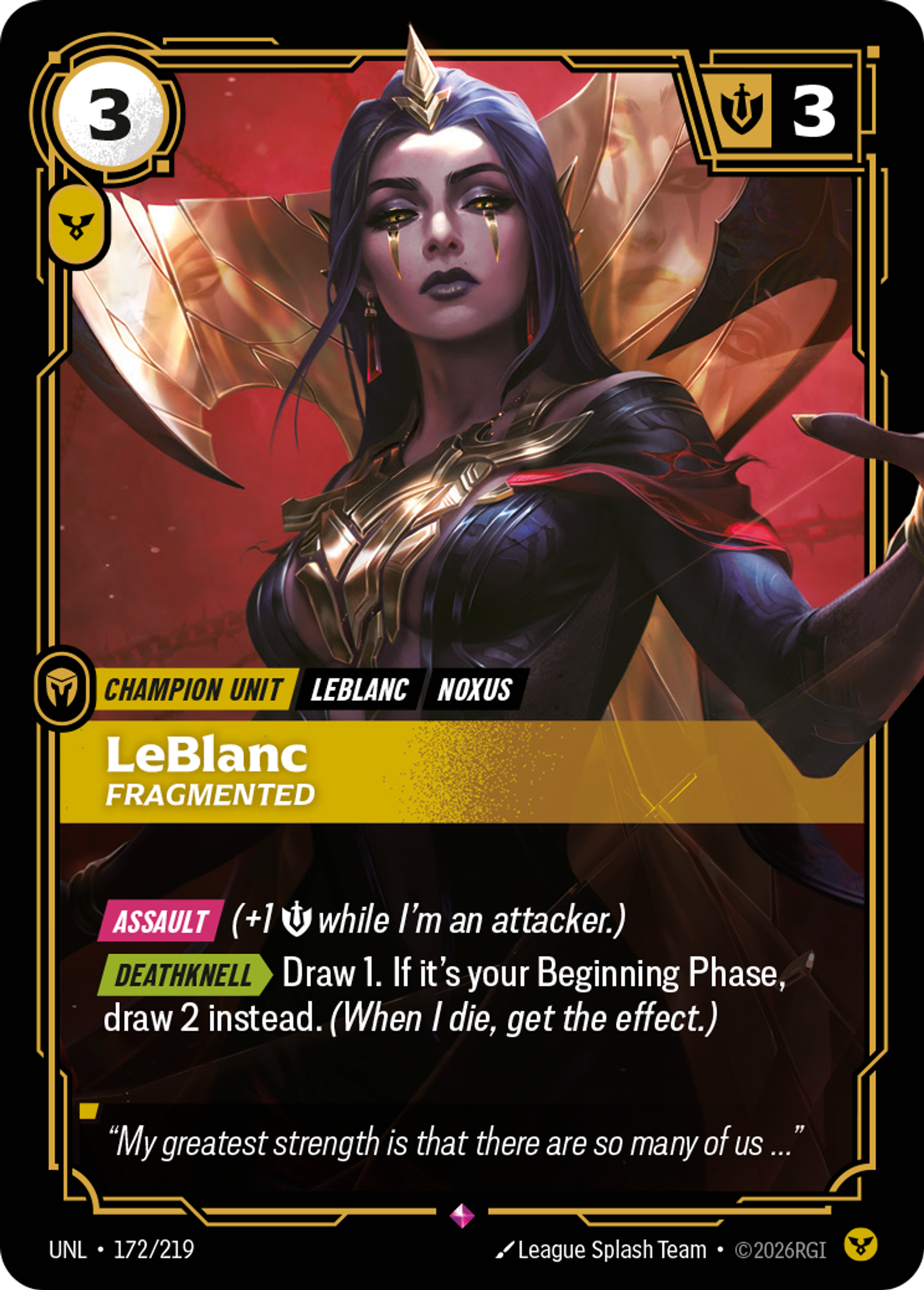 LeBlanc - Fragmented — Unleashed — Riftbound