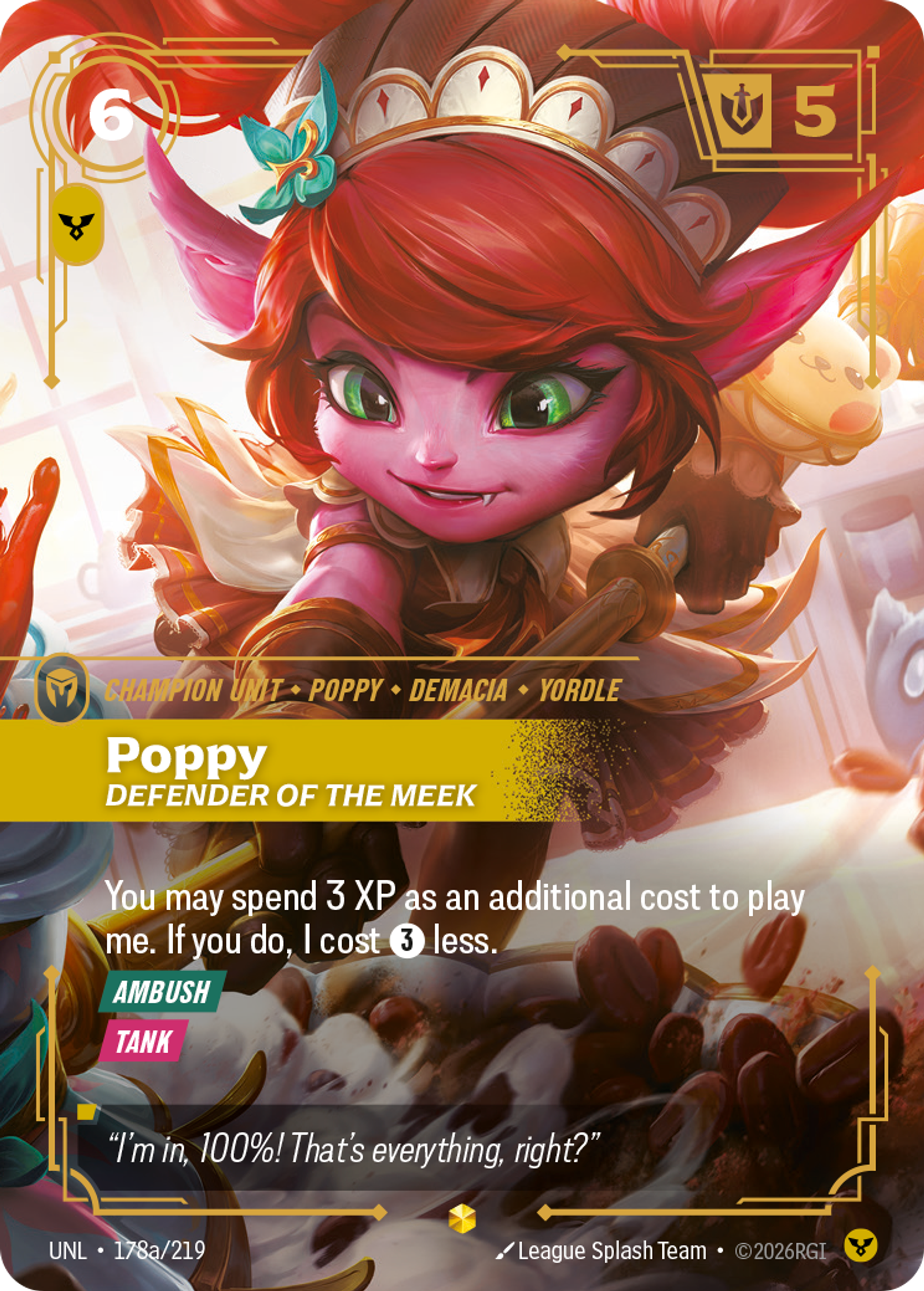 Poppy - Defender of the Meek (Alternate Art) — Unleashed — Riftbound