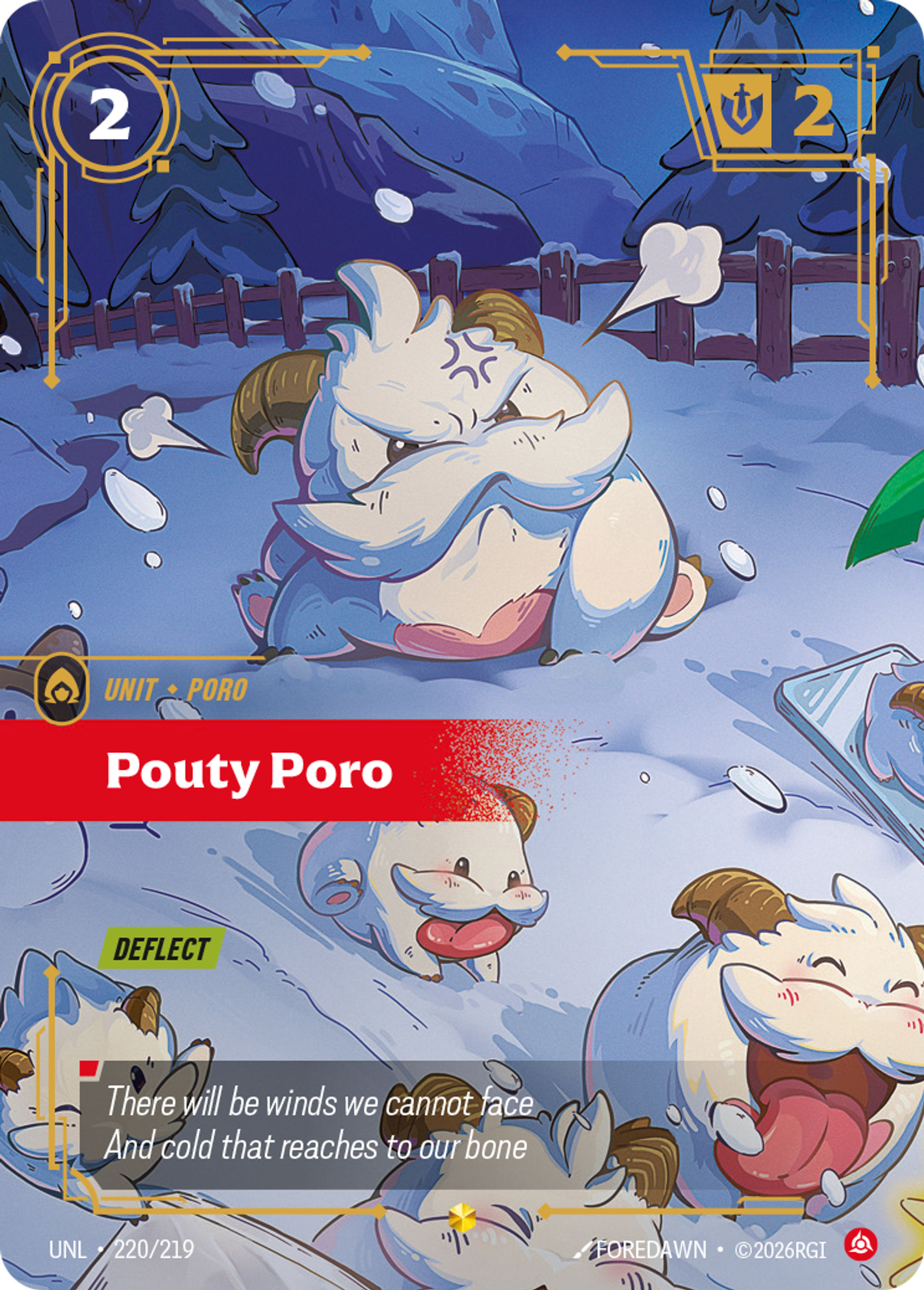 Pouty Poro (Overnumbered) — Unleashed — Riftbound: League of Legends TCG