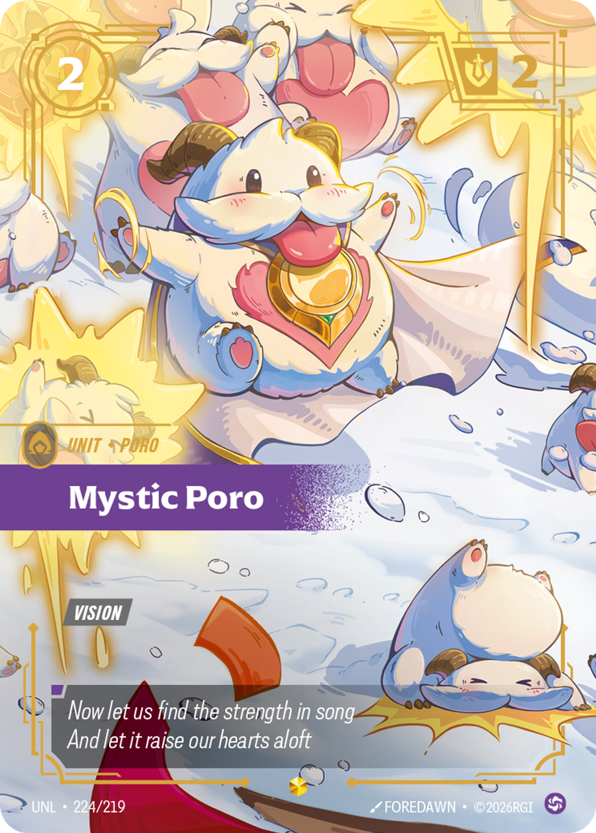 Mystic Poro (Overnumbered) — Unleashed — Riftbound: League of Legends TCG