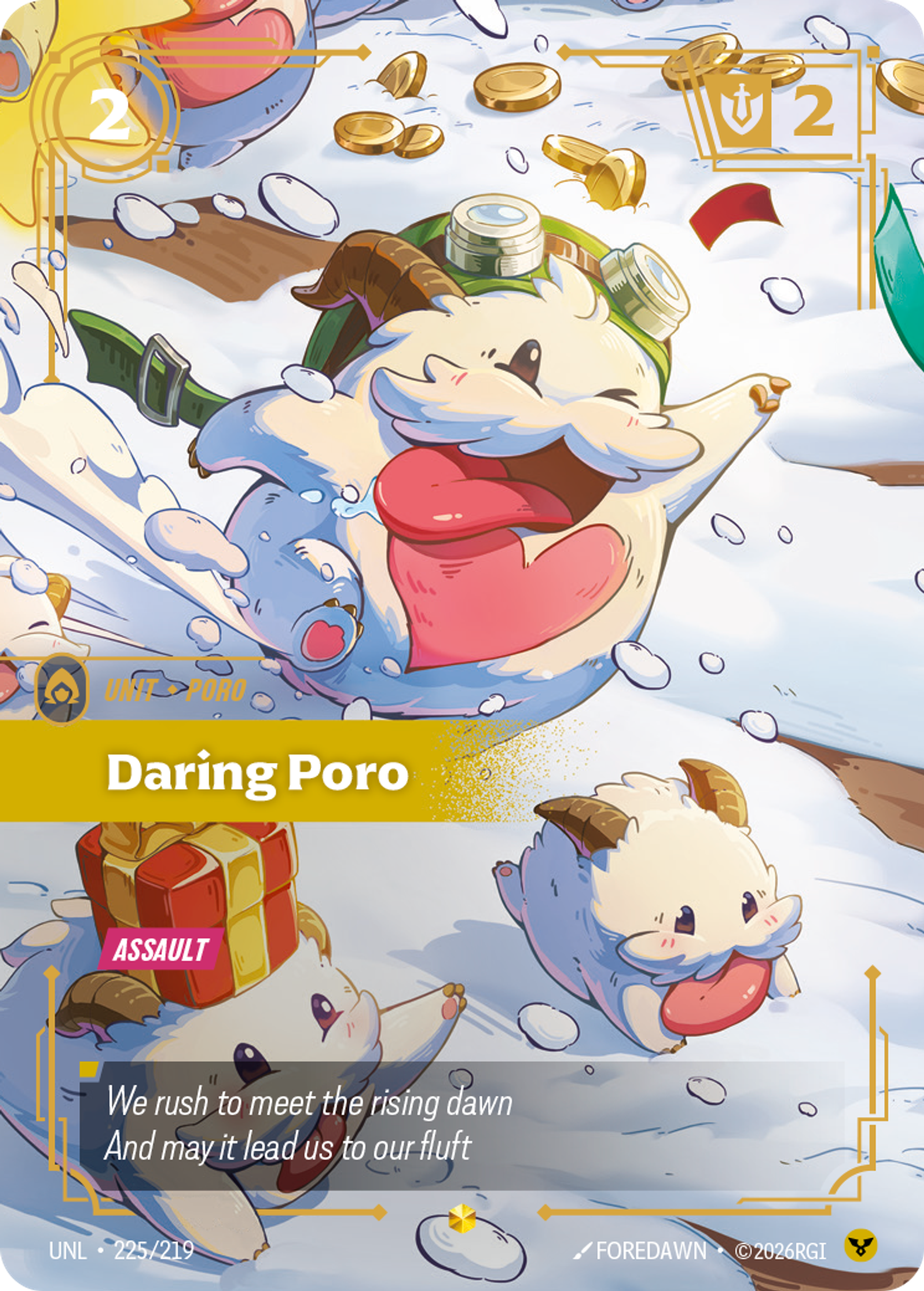 Daring Poro (Overnumbered) — Unleashed — Riftbound: League of Legends TCG