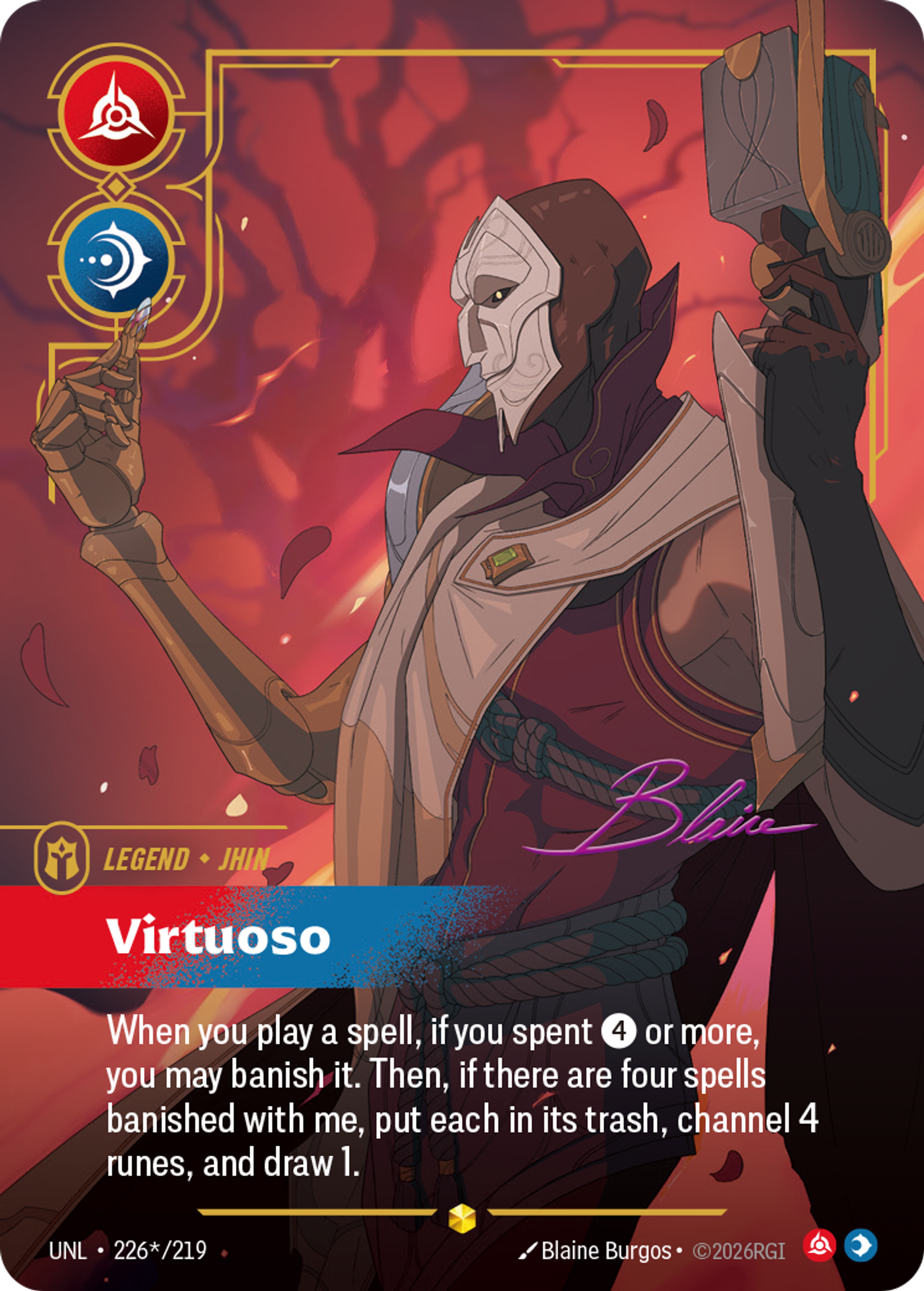 Jhin - Virtuoso (Signature) — Unleashed — Riftbound: League of Legends TCG