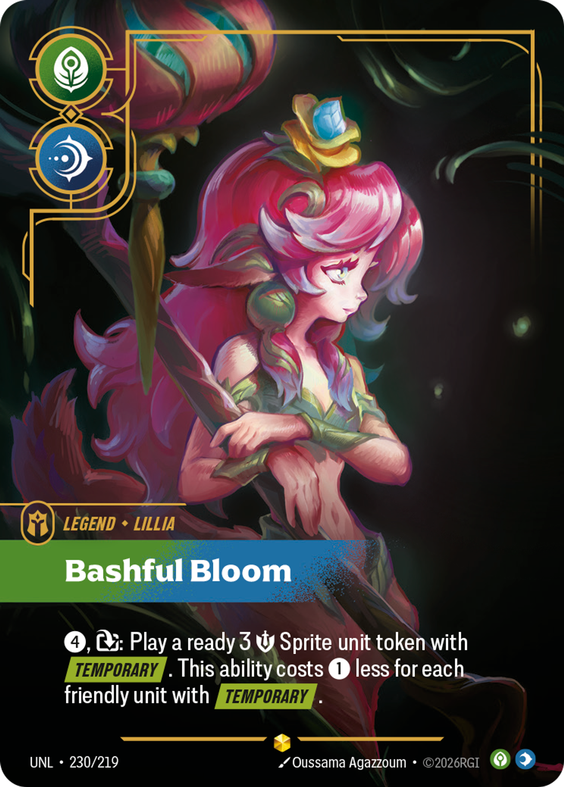 Lillia - Bashful Bloom (Overnumbered) — Unleashed — Riftbound: League of Legends TCG