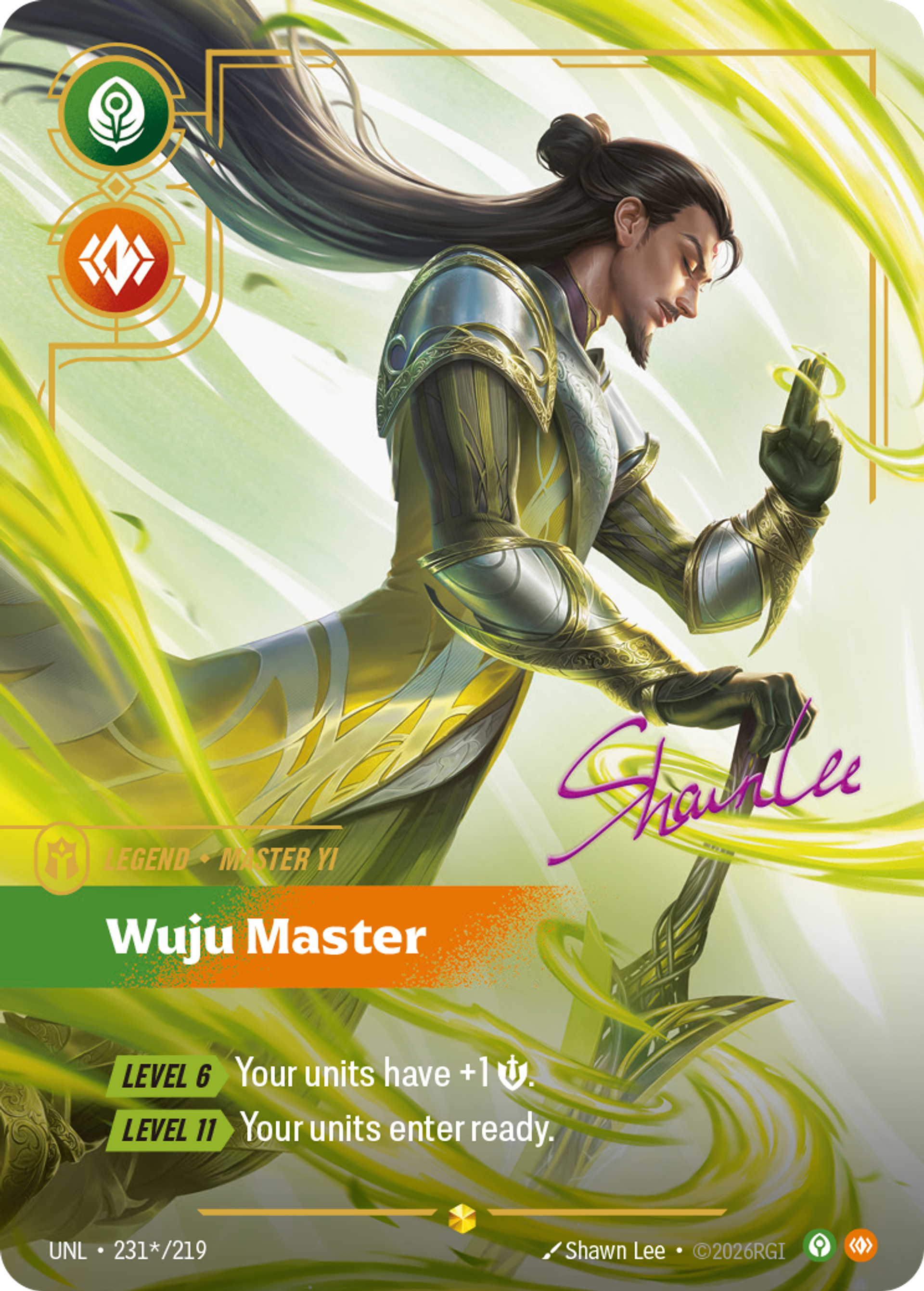 Master Yi - Wuju Master (Signature) — Unleashed — Riftbound: League of Legends TCG