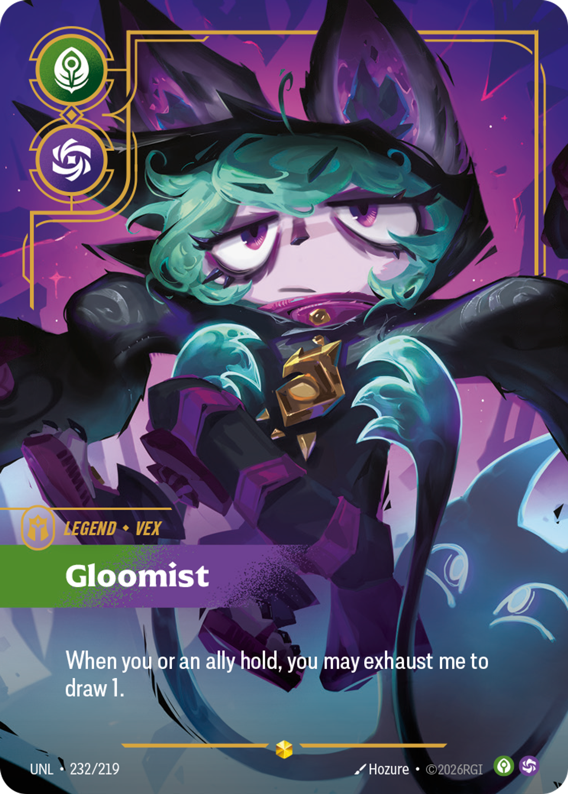 Vex - Gloomist (Overnumbered) — Unleashed — Riftbound: League of Legends TCG
