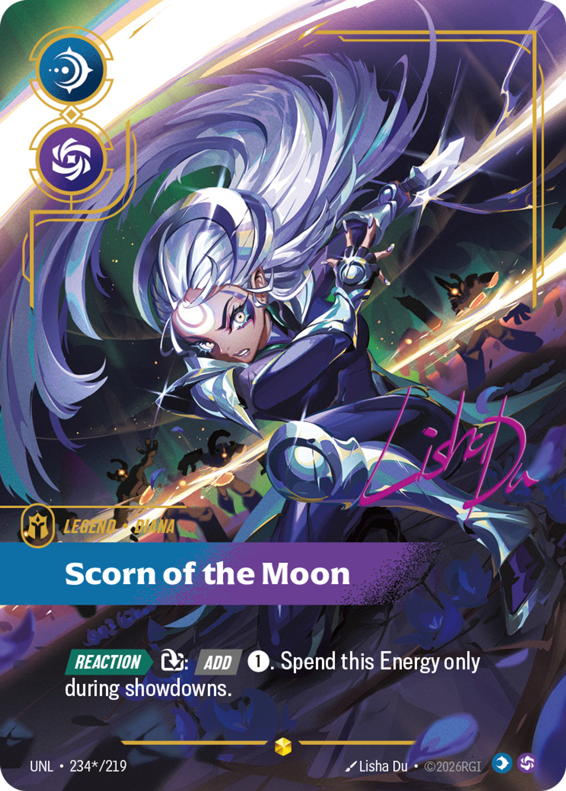 Diana - Scorn of the Moon (Signature) — Unleashed — Riftbound: League of Legends TCG