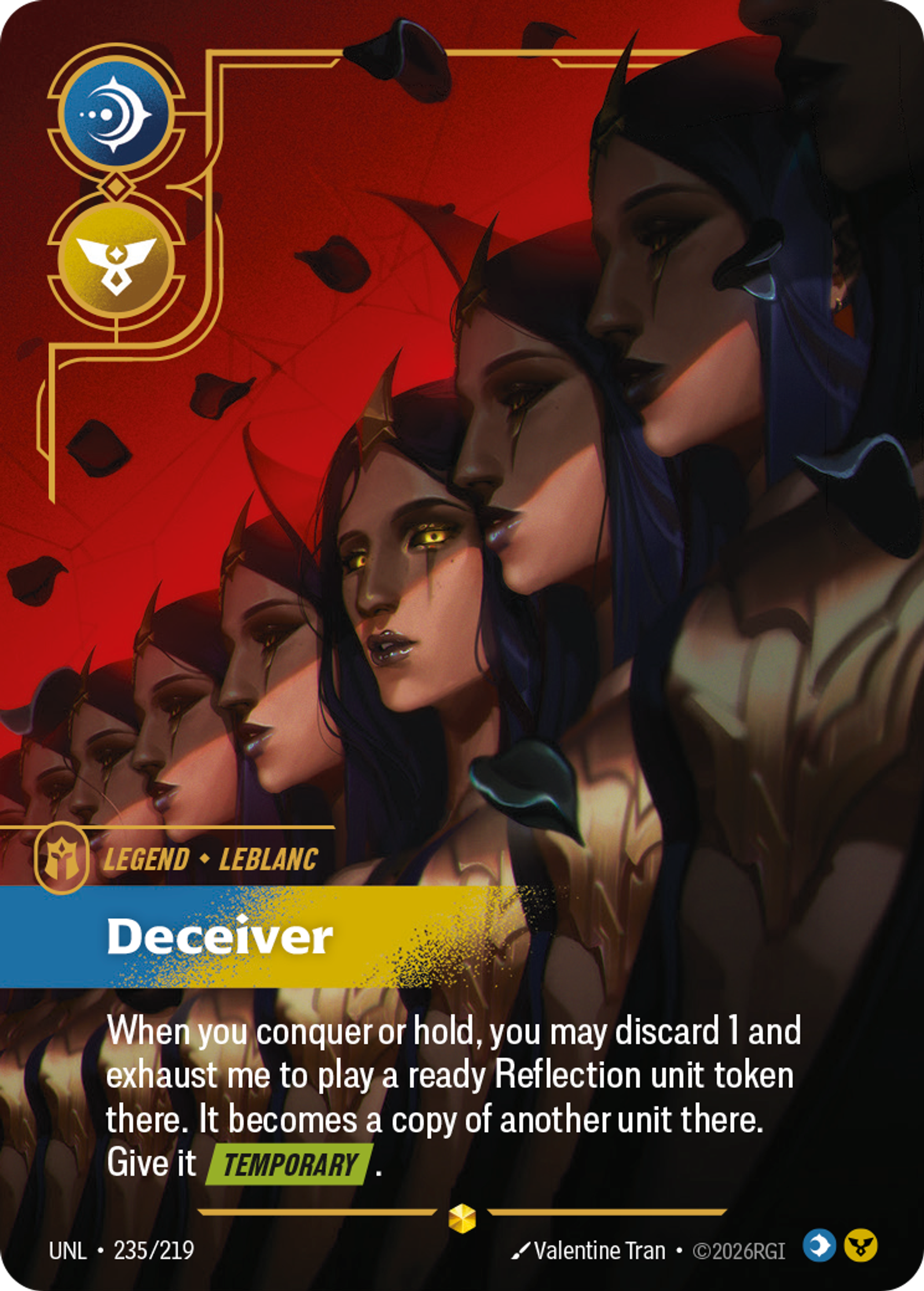 LeBlanc - Deceiver (Overnumbered) — Unleashed — Riftbound: League of Legends TCG