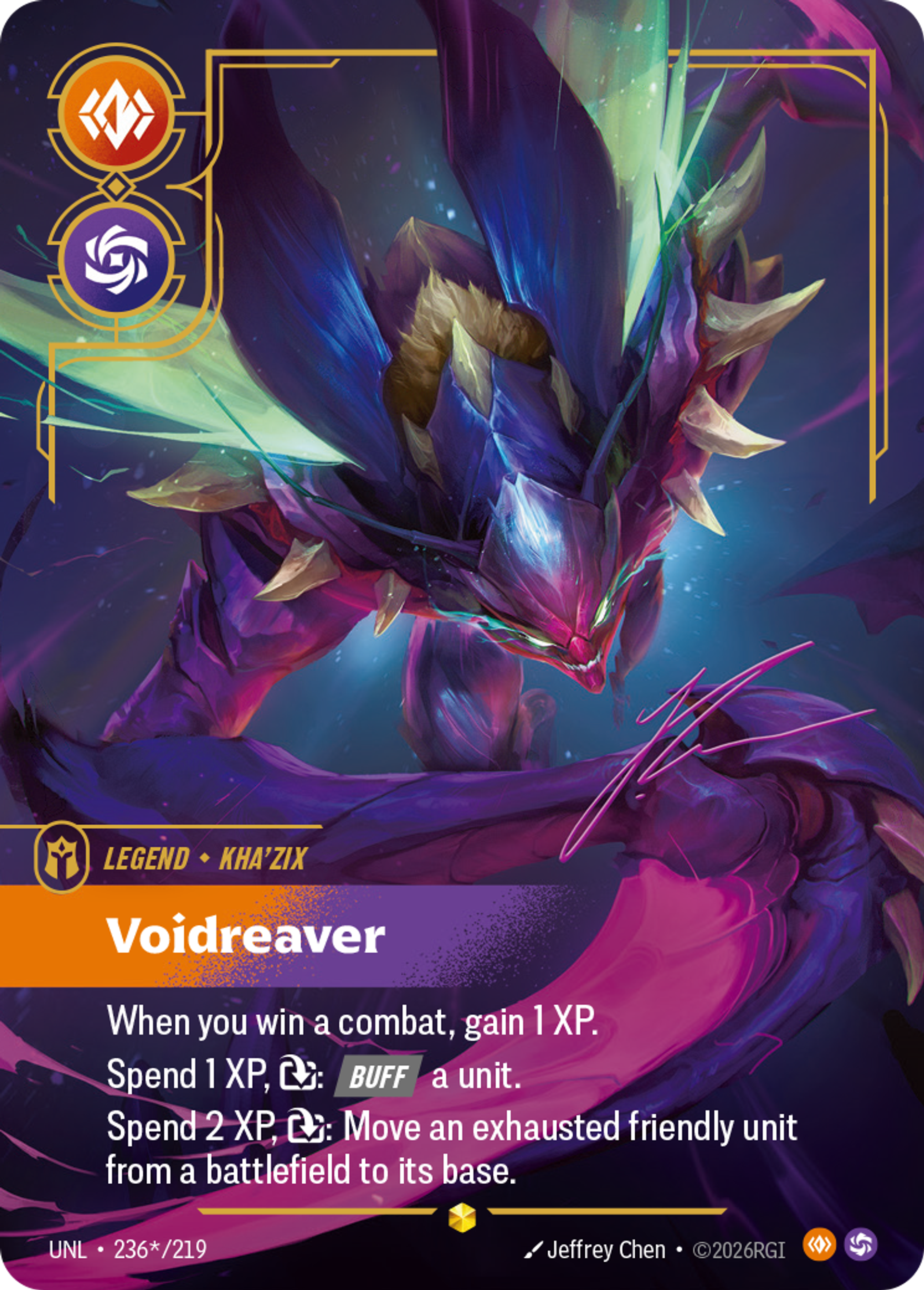 Kha'Zix - Voidreaver (Signature) - Riftbound: League of Legends TCG
