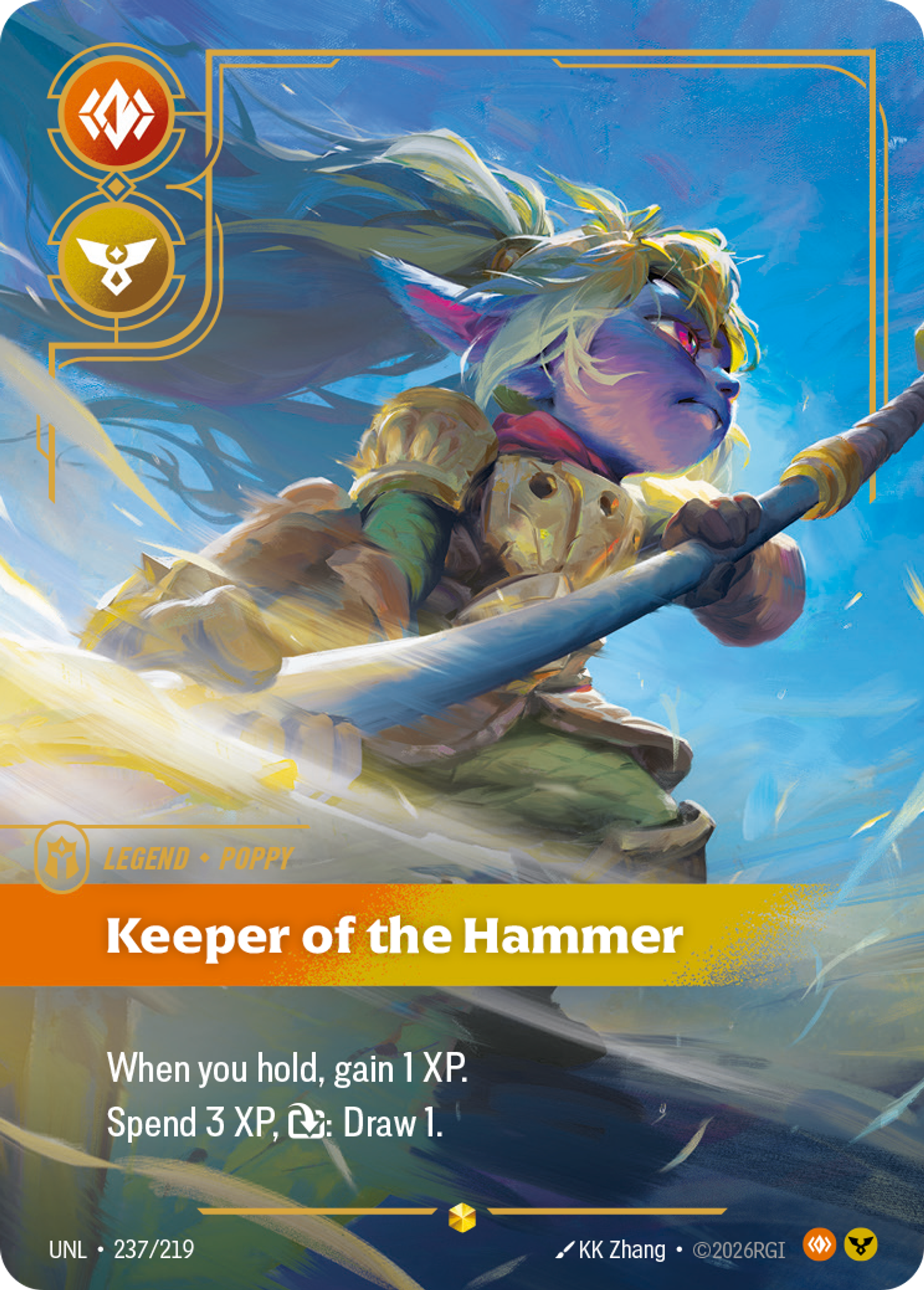 Poppy - Keeper of the Hammer (Overnumbered) — Unleashed — Riftbound: League of Legends TCG