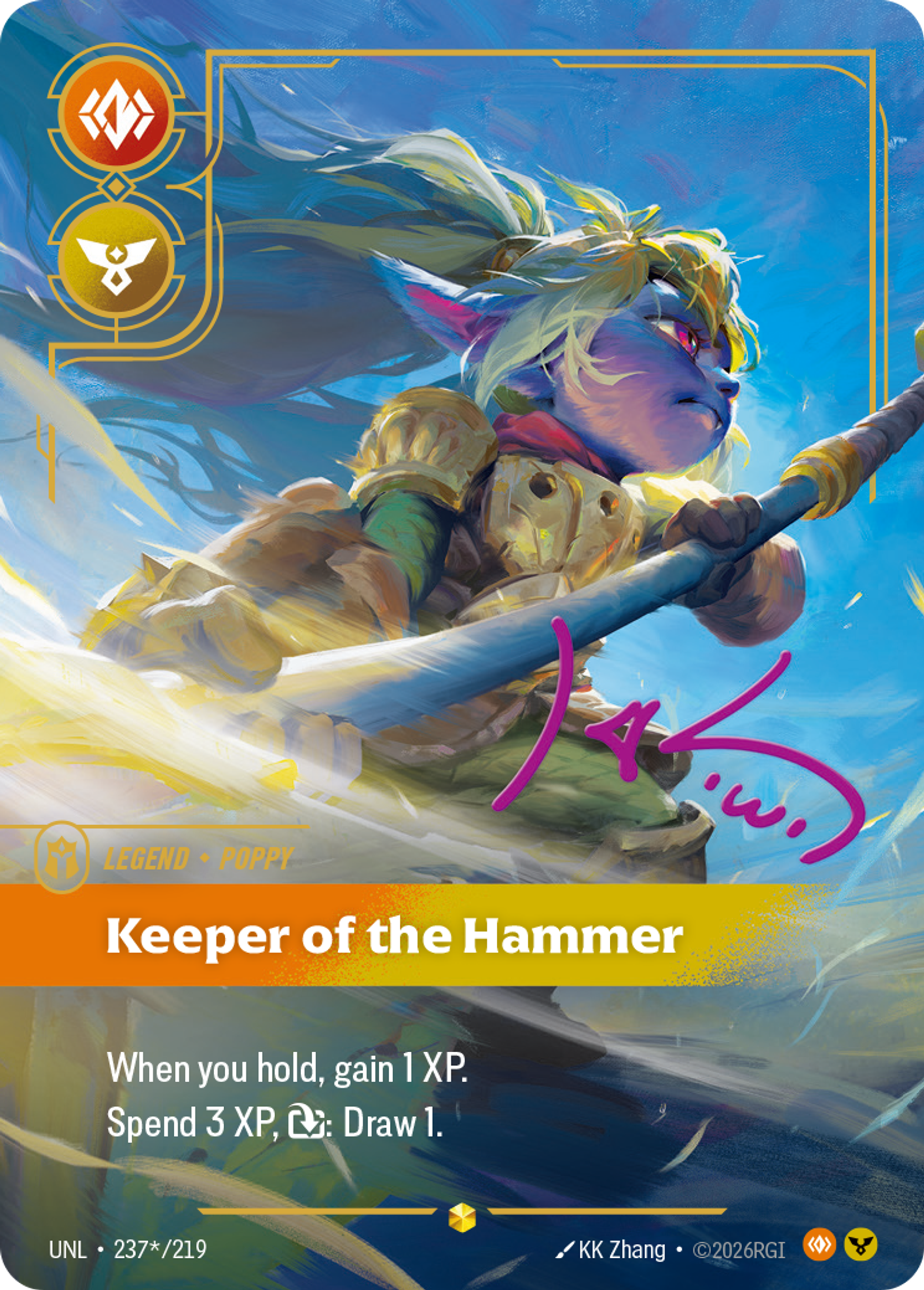 Poppy - Keeper of the Hammer (Signature) — Unleashed — Riftbound: League of Legends TCG
