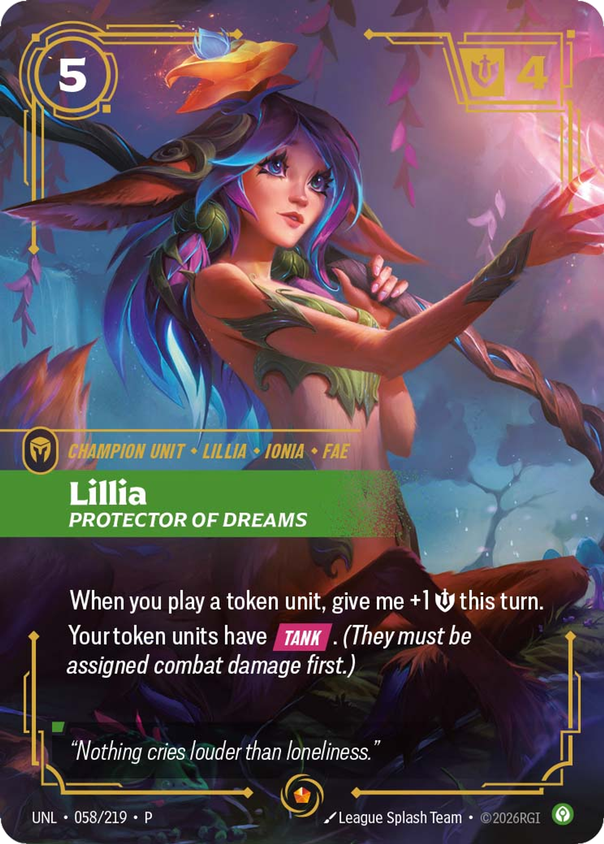 Lillia - Protector of Dreams — Unleashed - Promo Cards — Riftbound