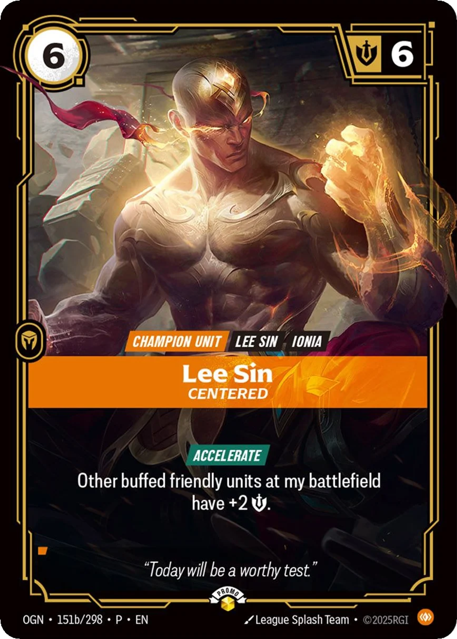 Lee Sin - Centered (alt) — Unleashed - Promo Cards — Riftbound