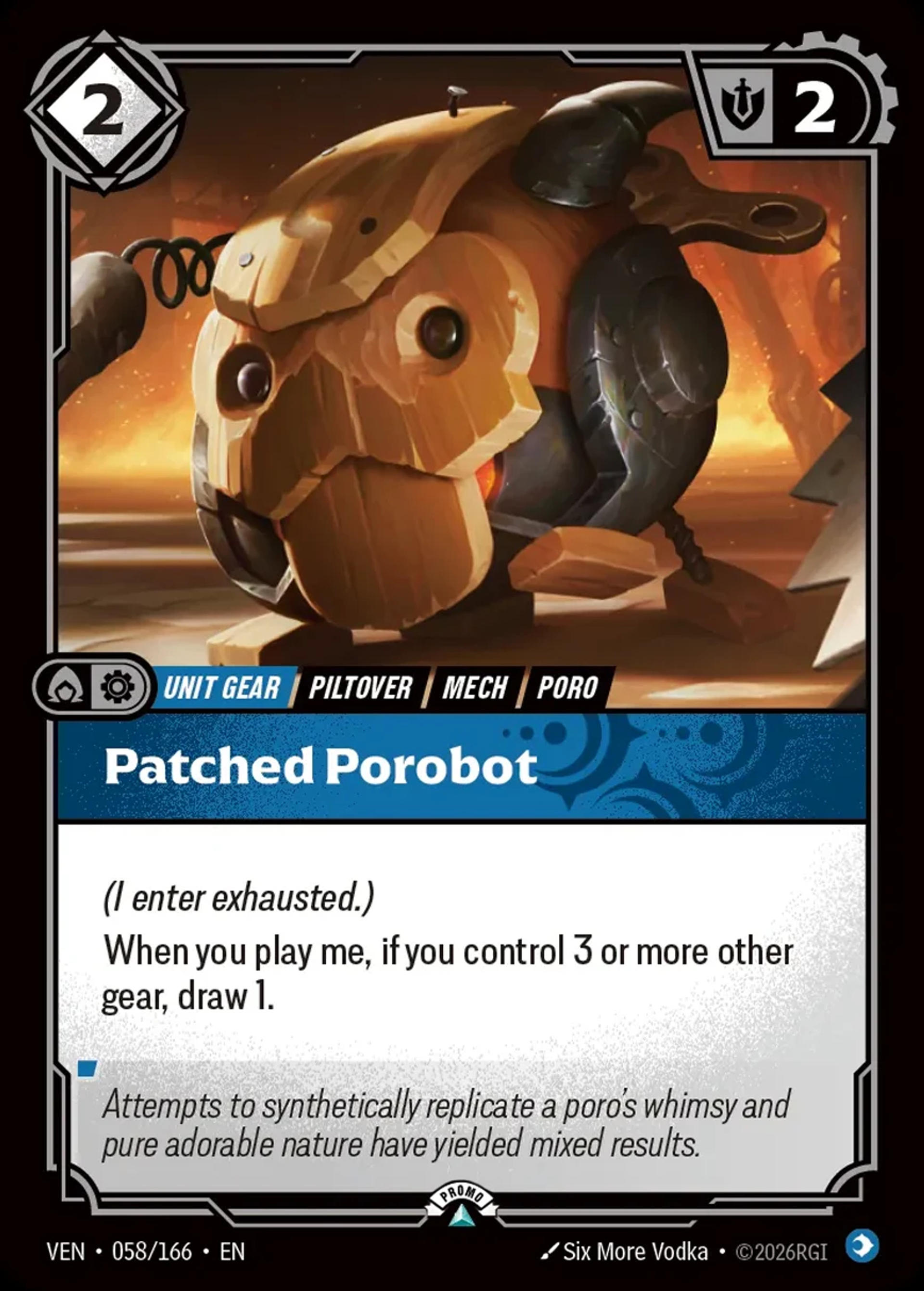 Patched Porobot — Vendetta - Promo Cards — Riftbound