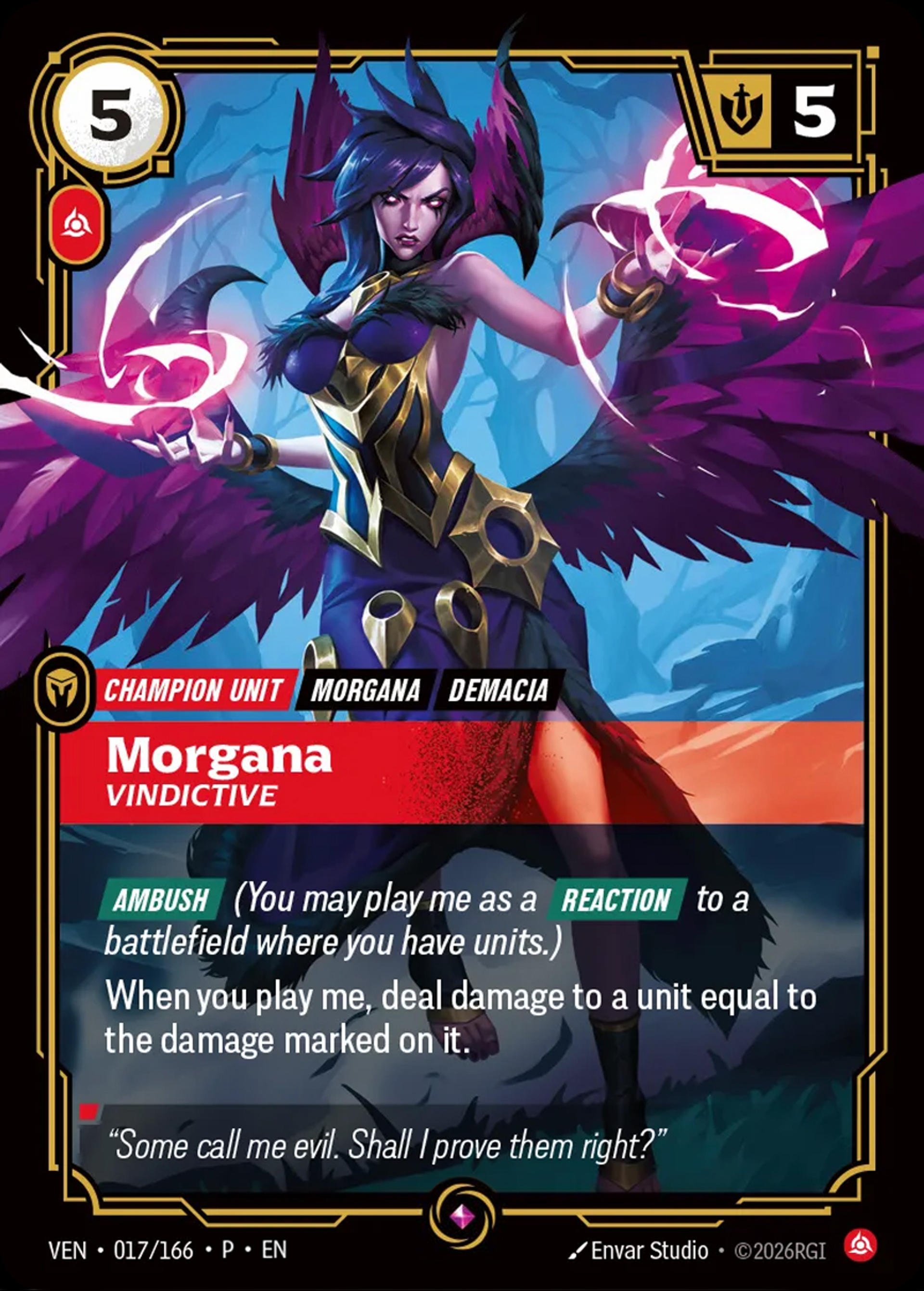 Morgana - Vindictive — Vendetta - Promo Cards — Riftbound