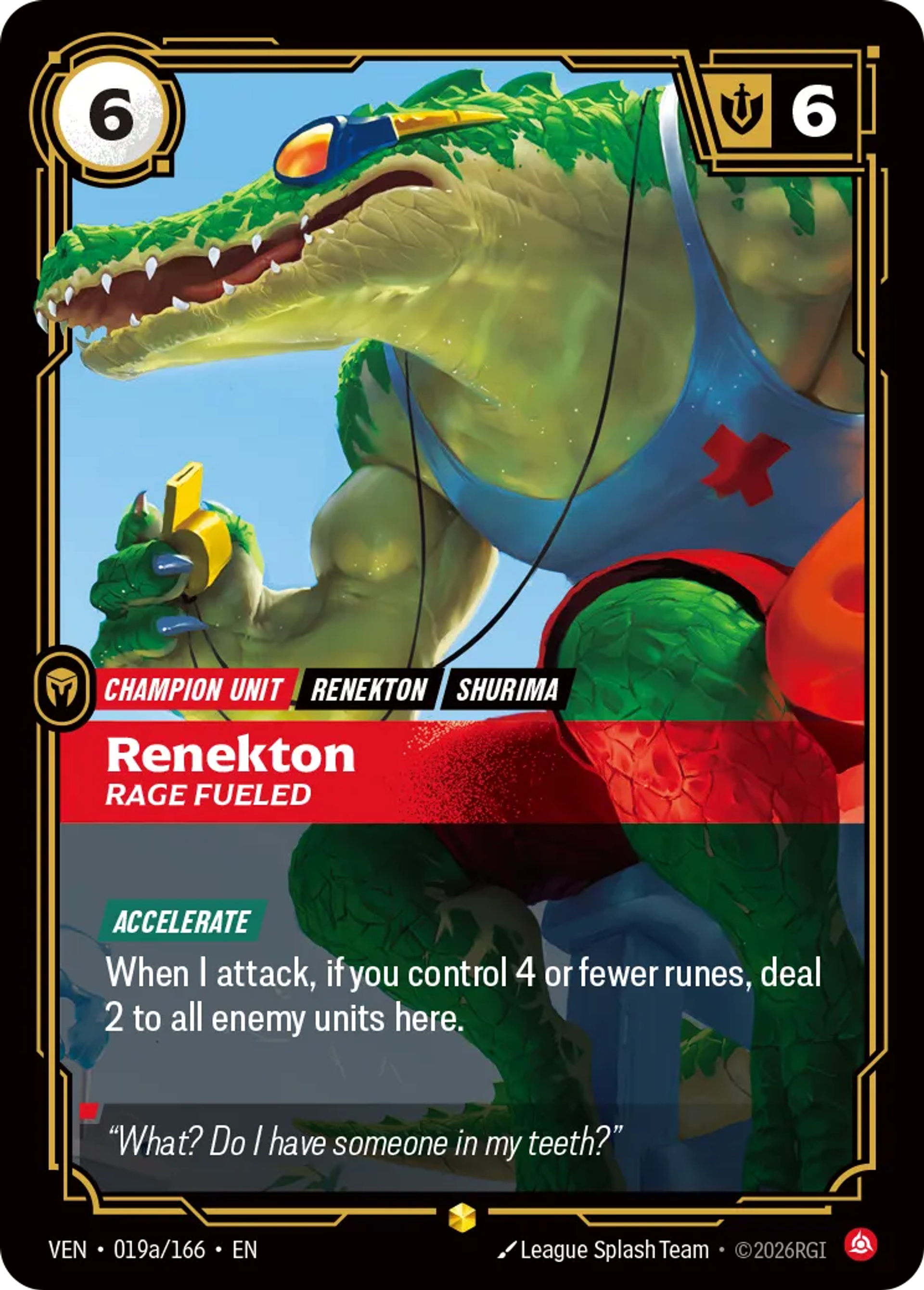 Renekton - Rage Fueled — Vendetta — Riftbound
