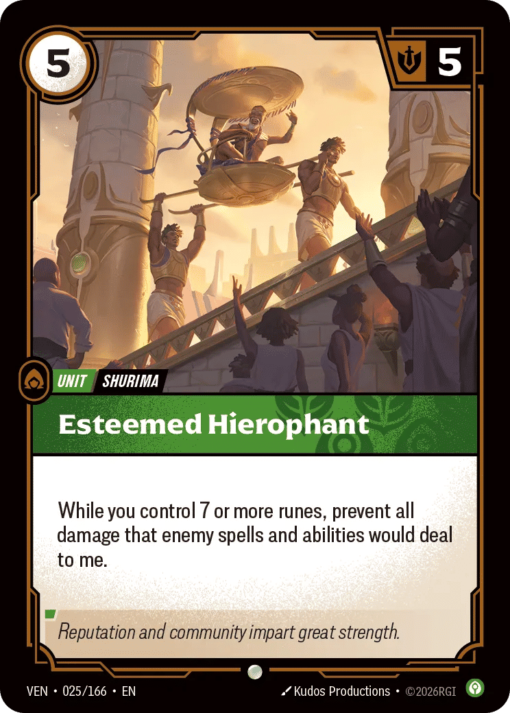 Esteemed Hierophant — Vendetta — Riftbound: League of Legends TCG