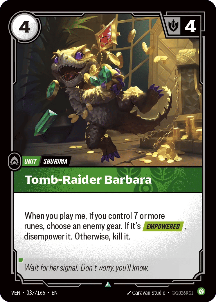 Tomb-Raider Barbara — Vendetta — Riftbound: League of Legends TCG