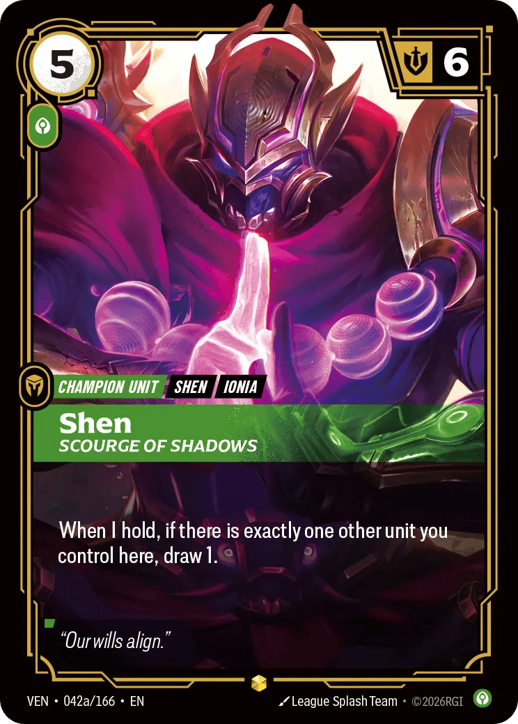 Shen - Scourge of Shadows — Vendetta — Riftbound: League of Legends TCG
