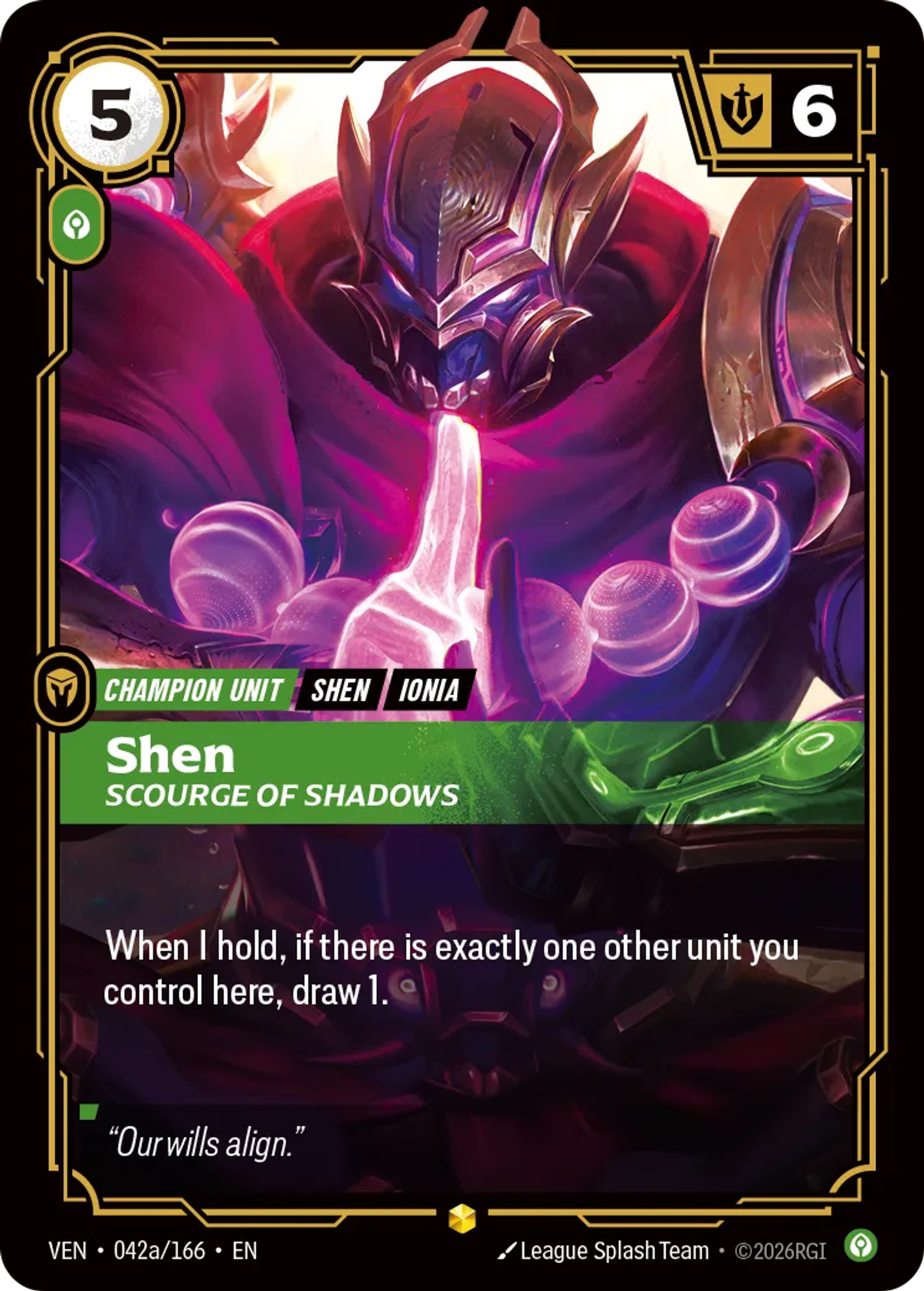 Shen - Scourge of Shadows — Vendetta — Riftbound