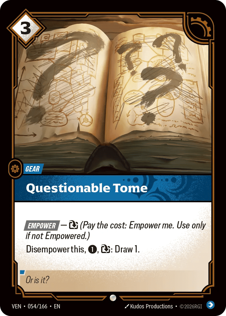 Questionable Tome — Vendetta — Riftbound: League of Legends TCG