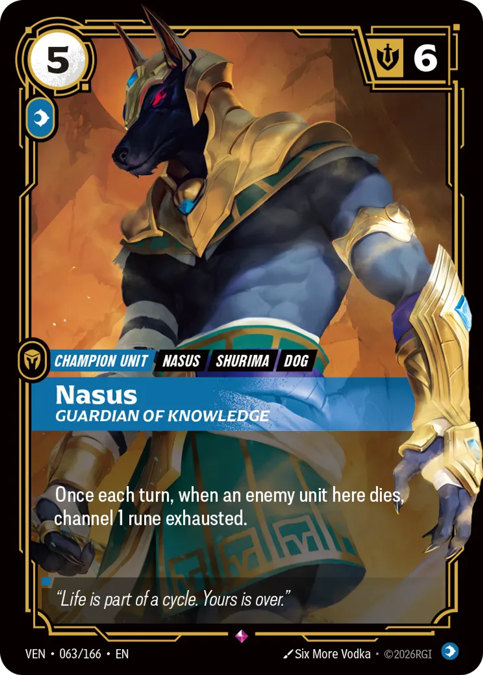 Nasus - Guardian of Knowledge — Vendetta — Riftbound