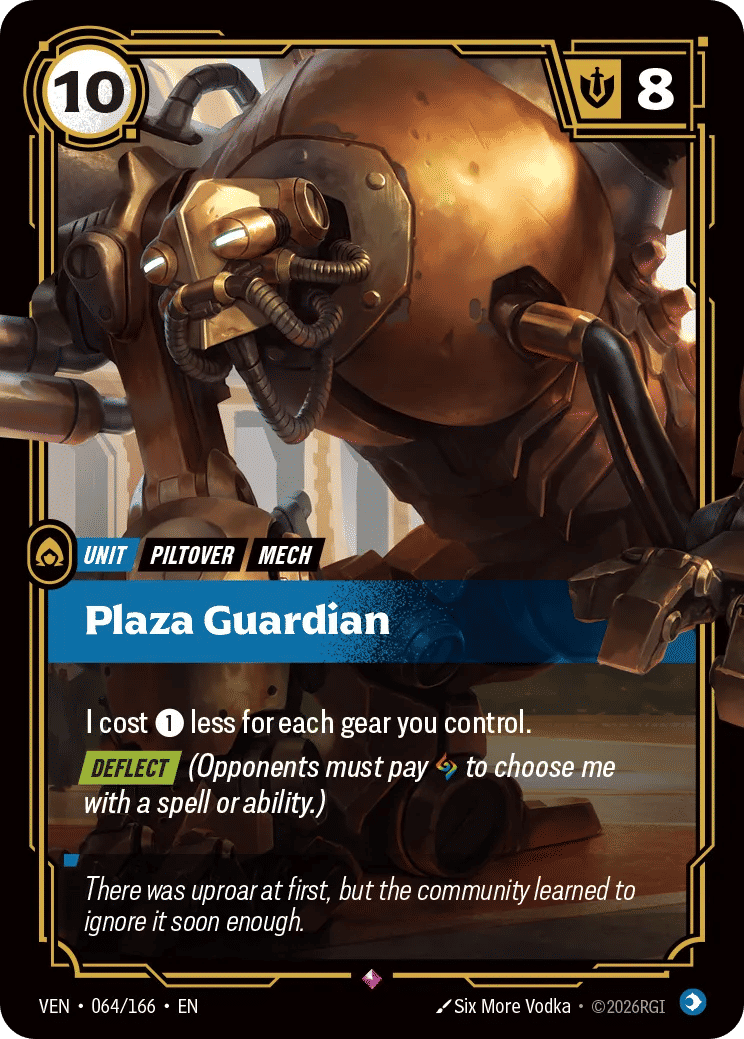 Plaza Guardian — Vendetta — Riftbound: League of Legends TCG