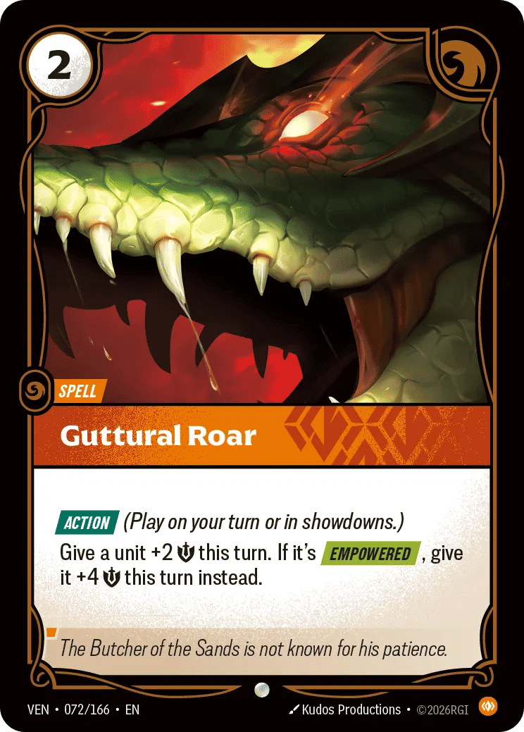 Guttural Roar — Vendetta — Riftbound: League of Legends TCG