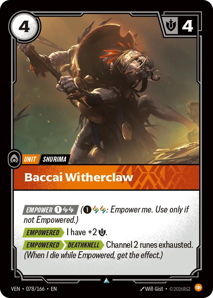 Baccai Witherclaw — Vendetta — Riftbound: League of Legends TCG