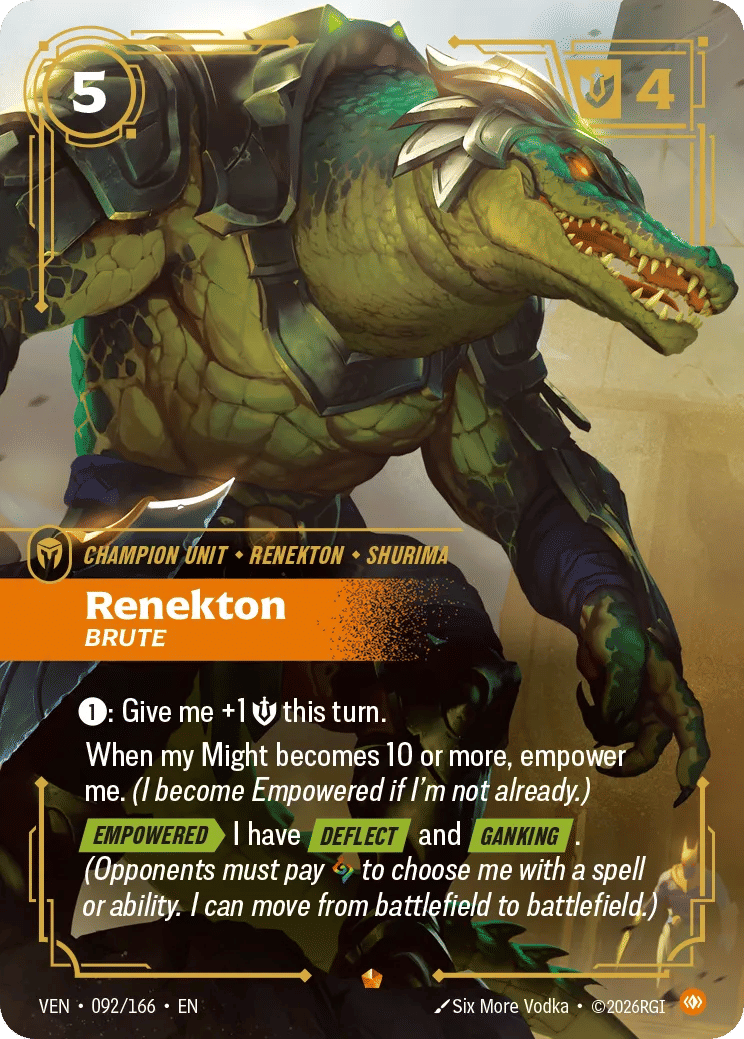 Renekton - Brute — Vendetta — Riftbound: League of Legends TCG