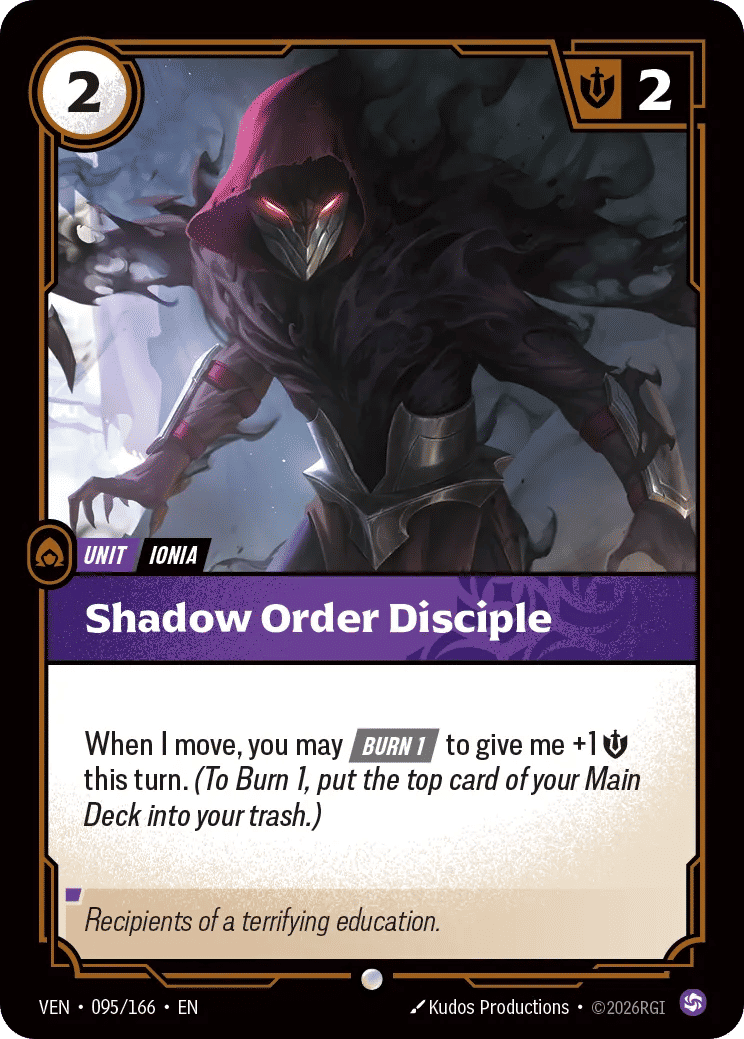 Shadow Order Disciple — Vendetta — Riftbound: League of Legends TCG