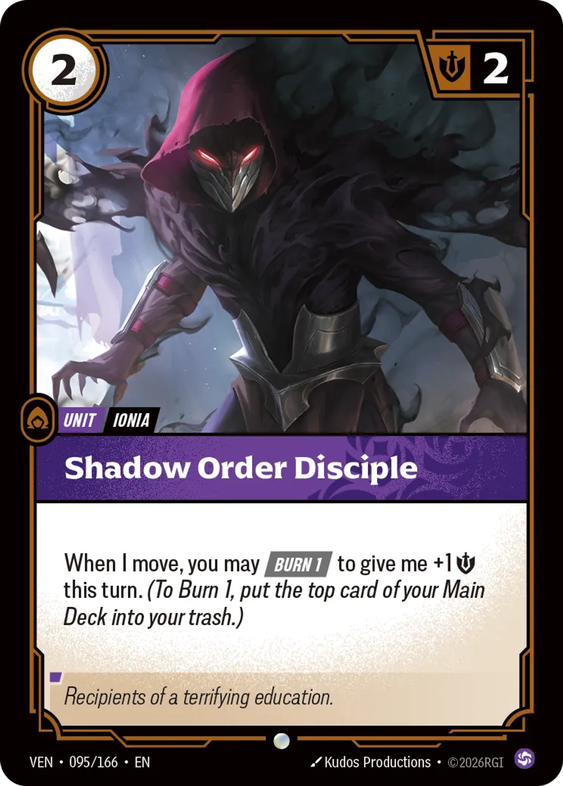 Shadow Order Disciple — Vendetta — Riftbound