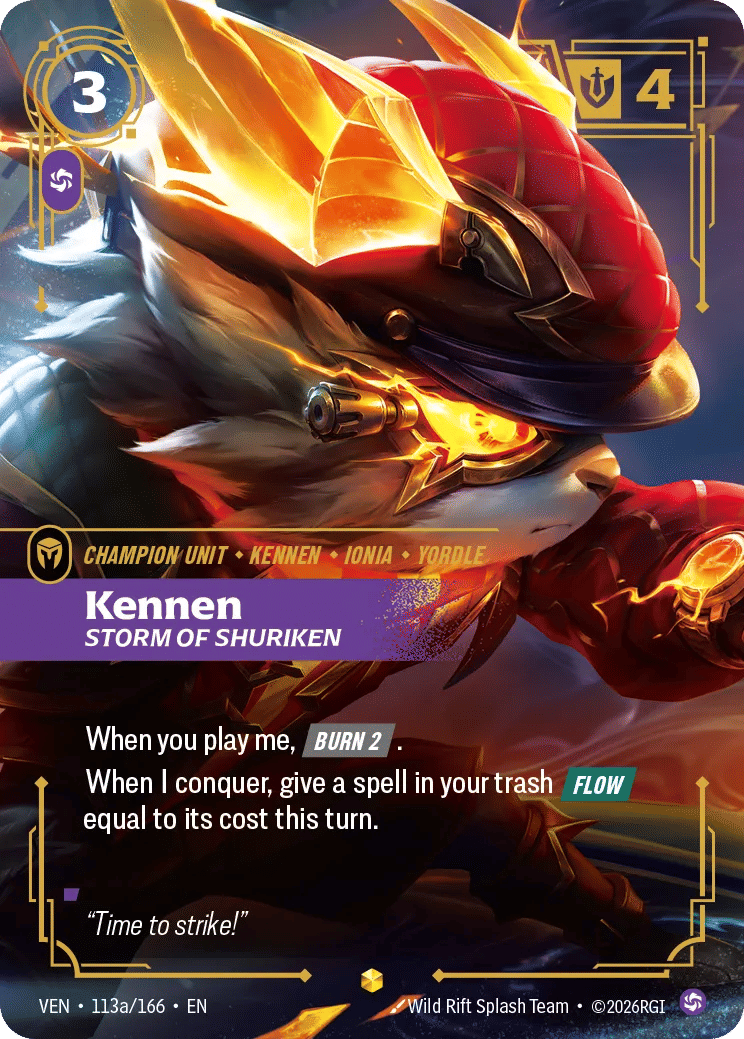 Kennen - Storm of Shuriken — Vendetta — Riftbound: League of Legends TCG