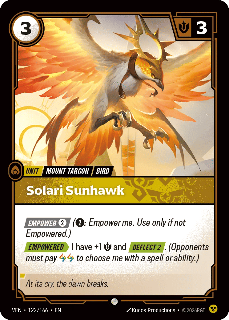 Solari Sunhawk — Vendetta — Riftbound: League of Legends TCG