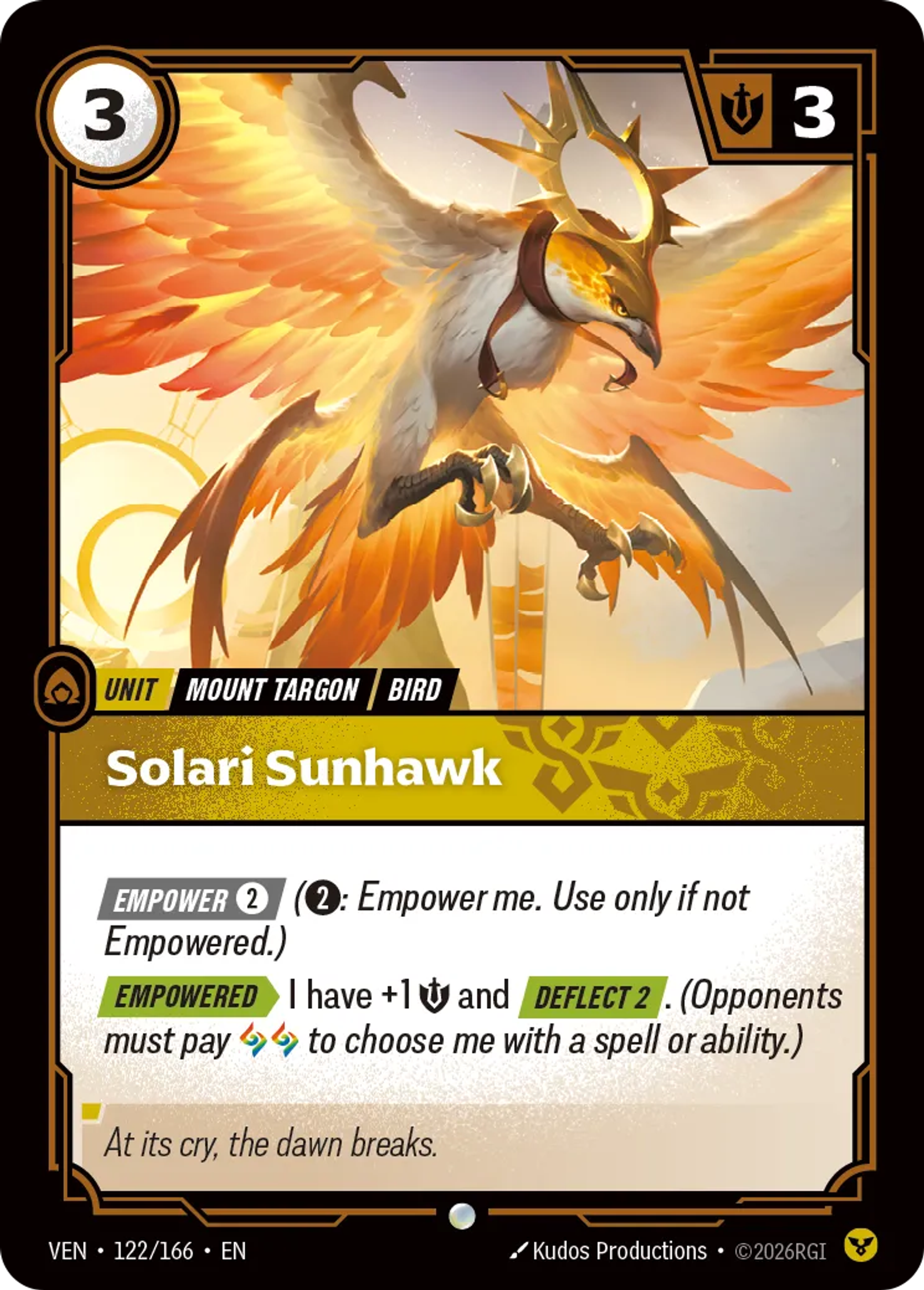 Solari Sunhawk — Vendetta — Riftbound