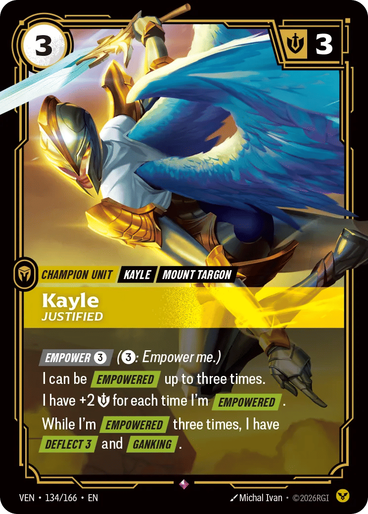 Kayle - Justified — Vendetta — Riftbound: League of Legends TCG
