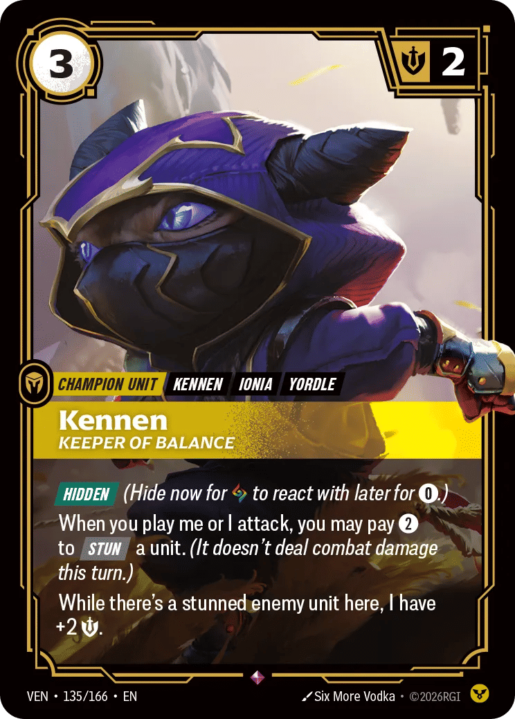 Kennen - Keeper of Balance — Vendetta — Riftbound: League of Legends TCG