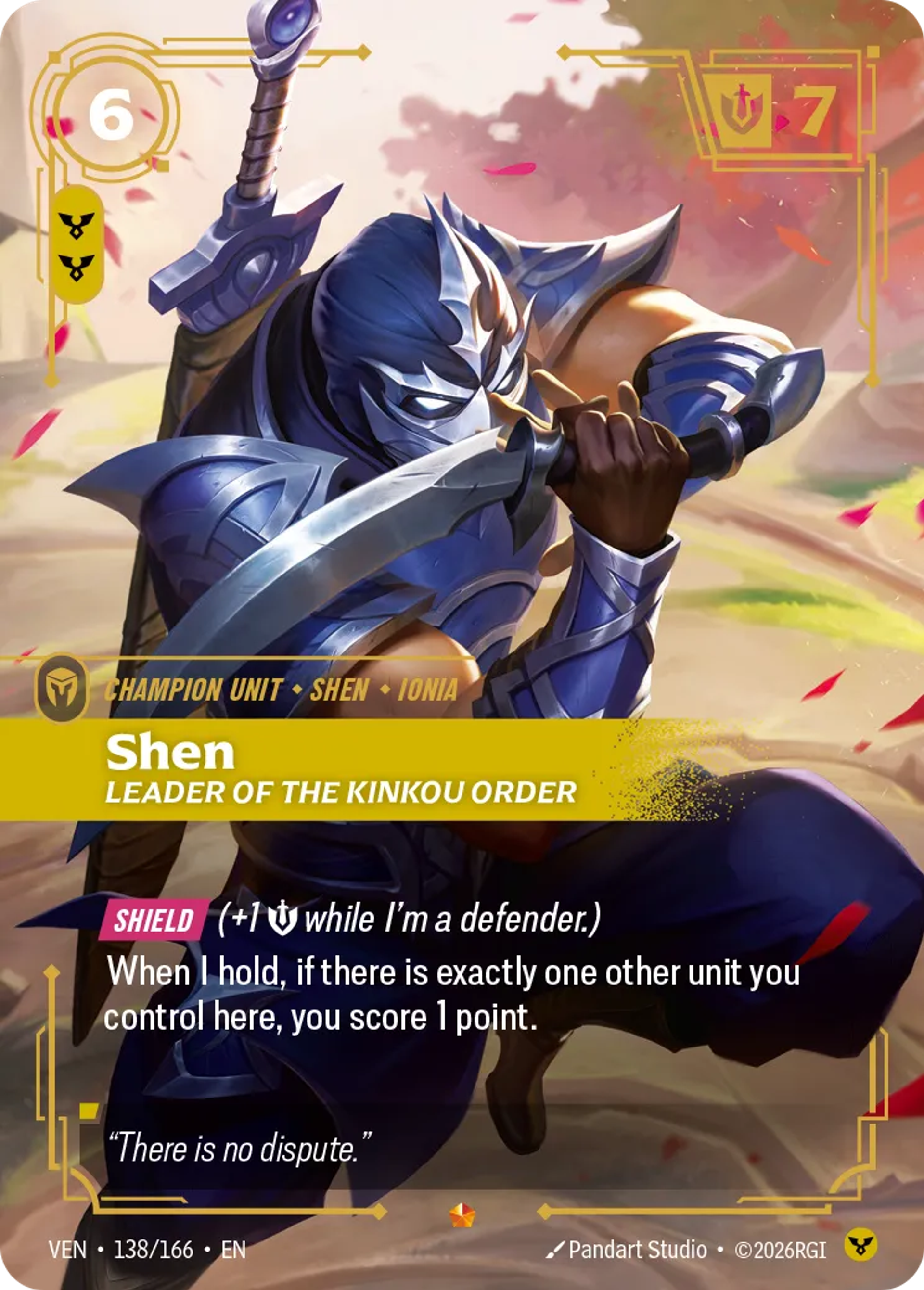 Shen - Leader of the Kinkou Order — Vendetta — Riftbound